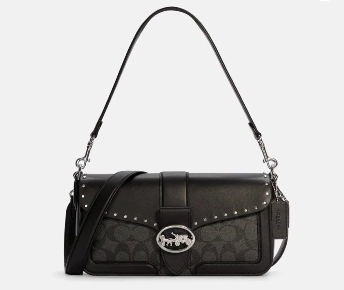 Coach Georgie Saddle Bag in Signature Jacquard