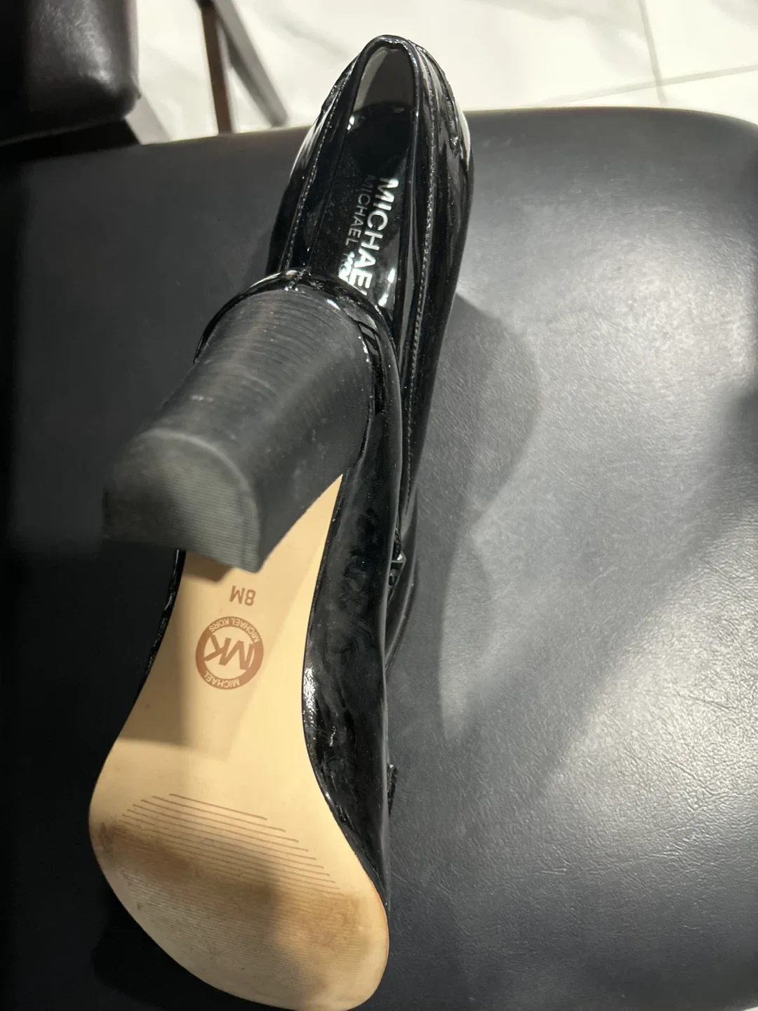 Michael Kors Black Patent Leather Heels - Size 8 image indicator(5)