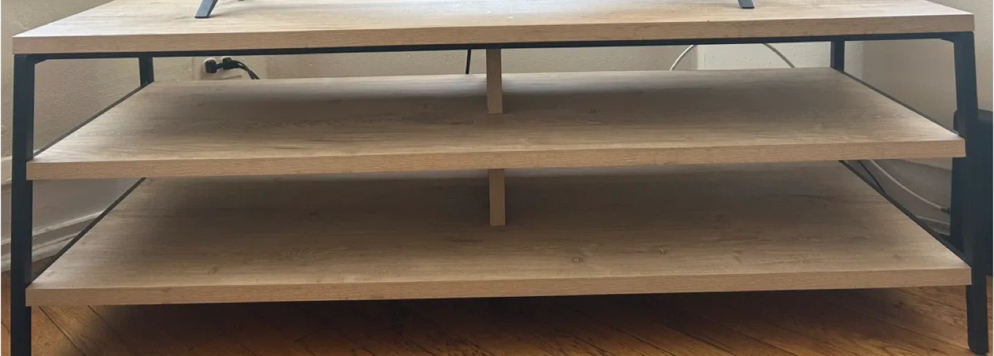 3-Tier TV Stand with Metal Frame
