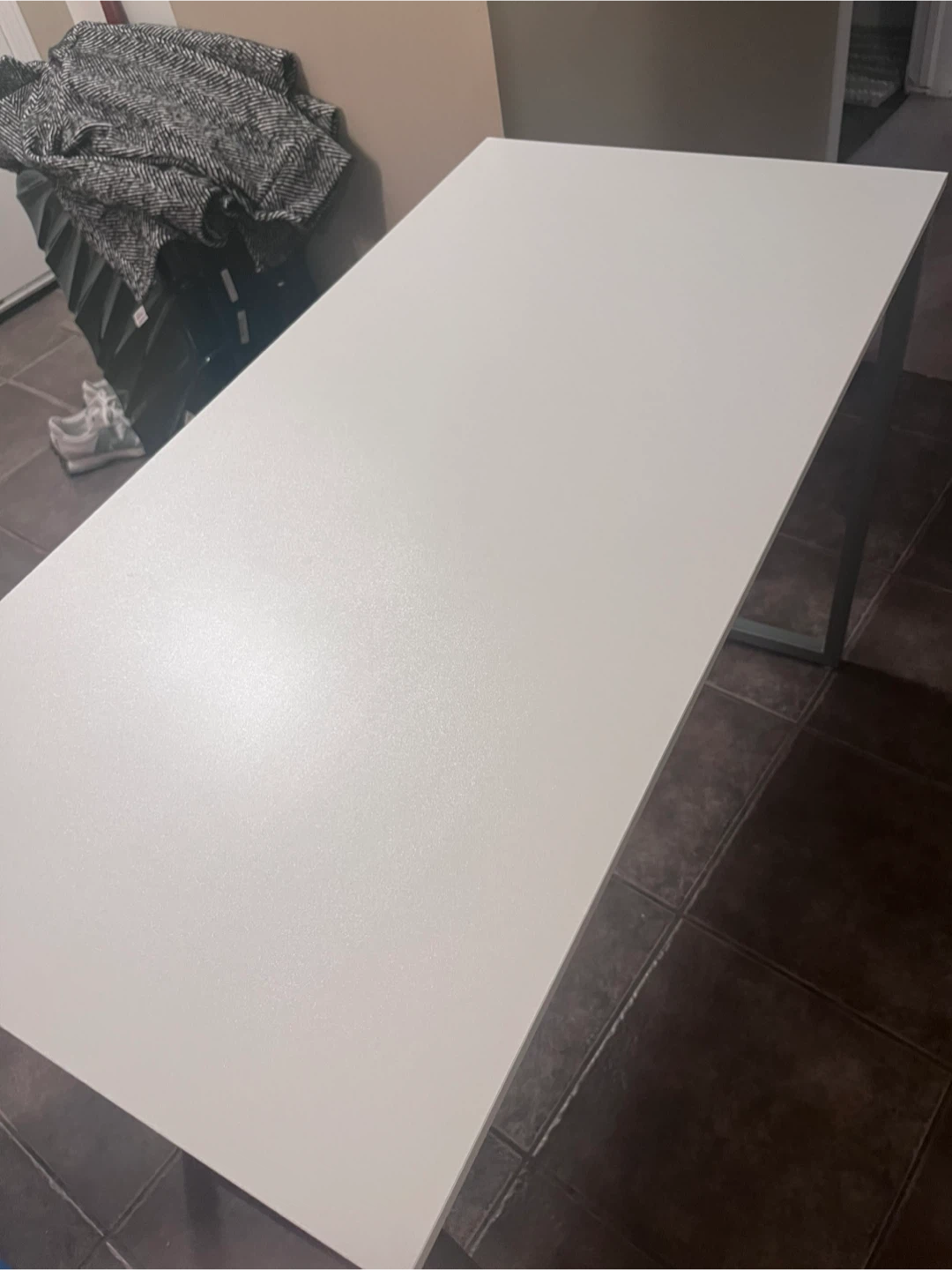 White Desk with Metal Legs - photo 2