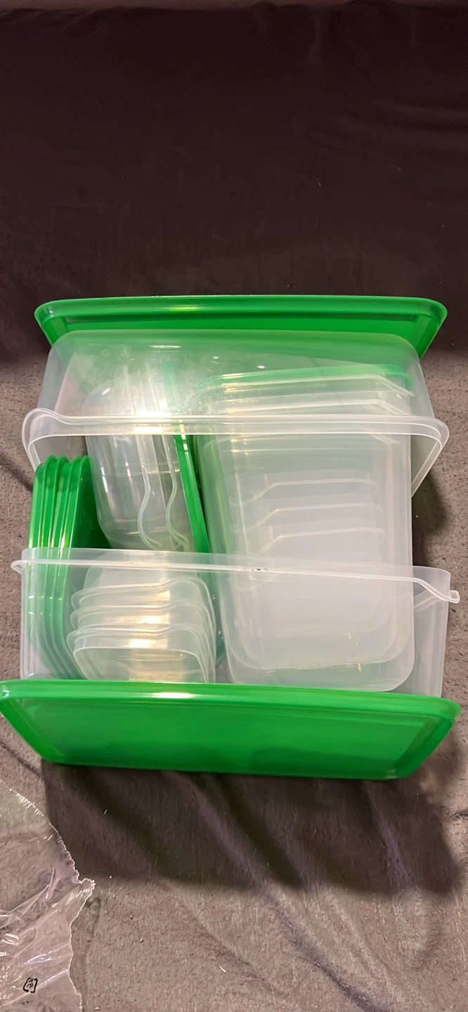 Green Lid Food Storage Container Set