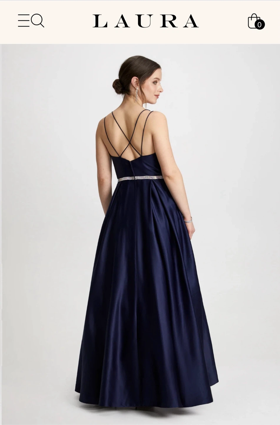 Laura Navy Blue Prom Dress - Size 2 - photo 3