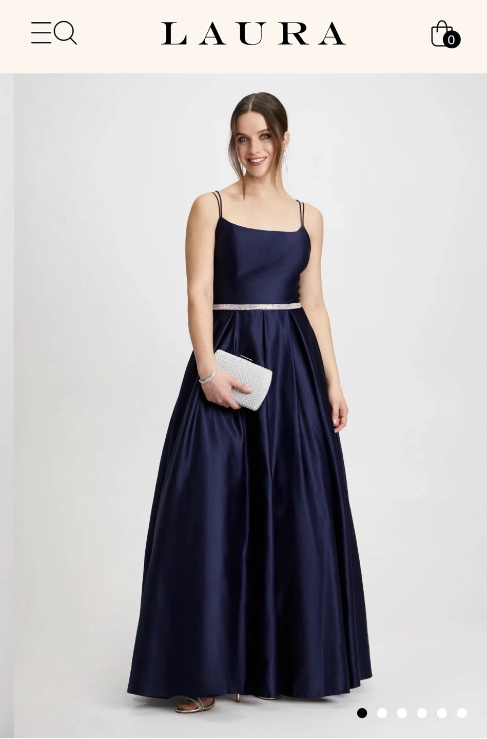 Laura Navy Blue Prom Dress - Size 2 - photo 2