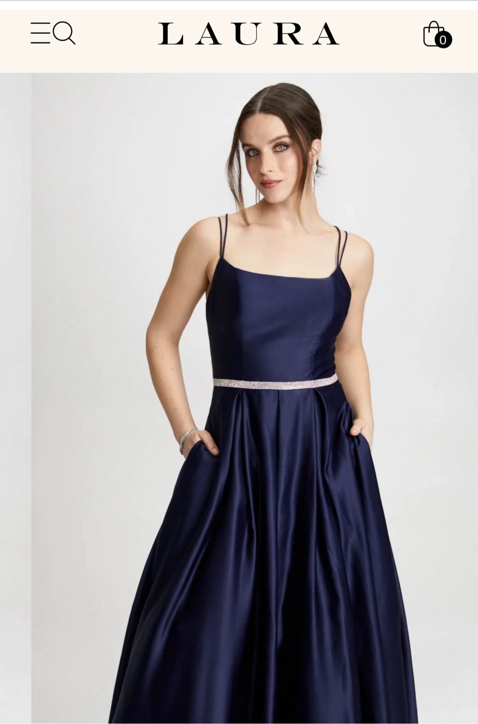 Laura Navy Blue Prom Dress - Size 2 - photo 4