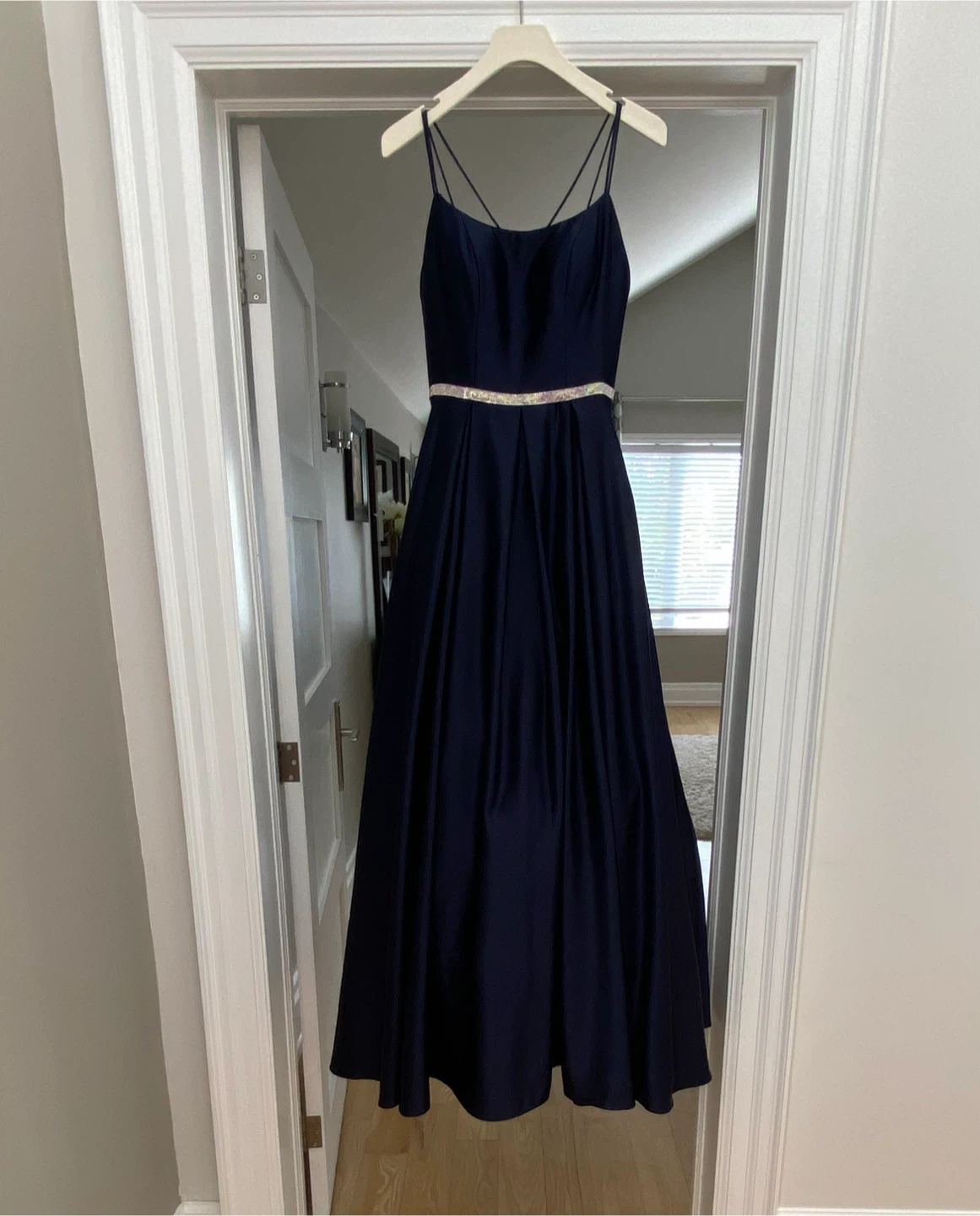 Laura Navy Blue Prom Dress - Size 2