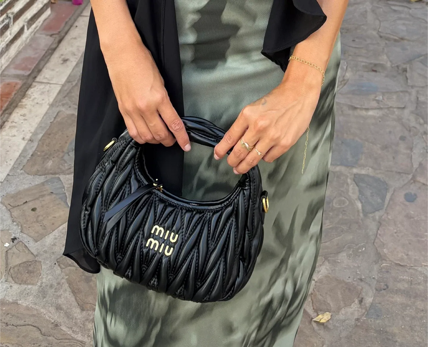 Miu Miu Black Leather Mini Bag thumbnail
