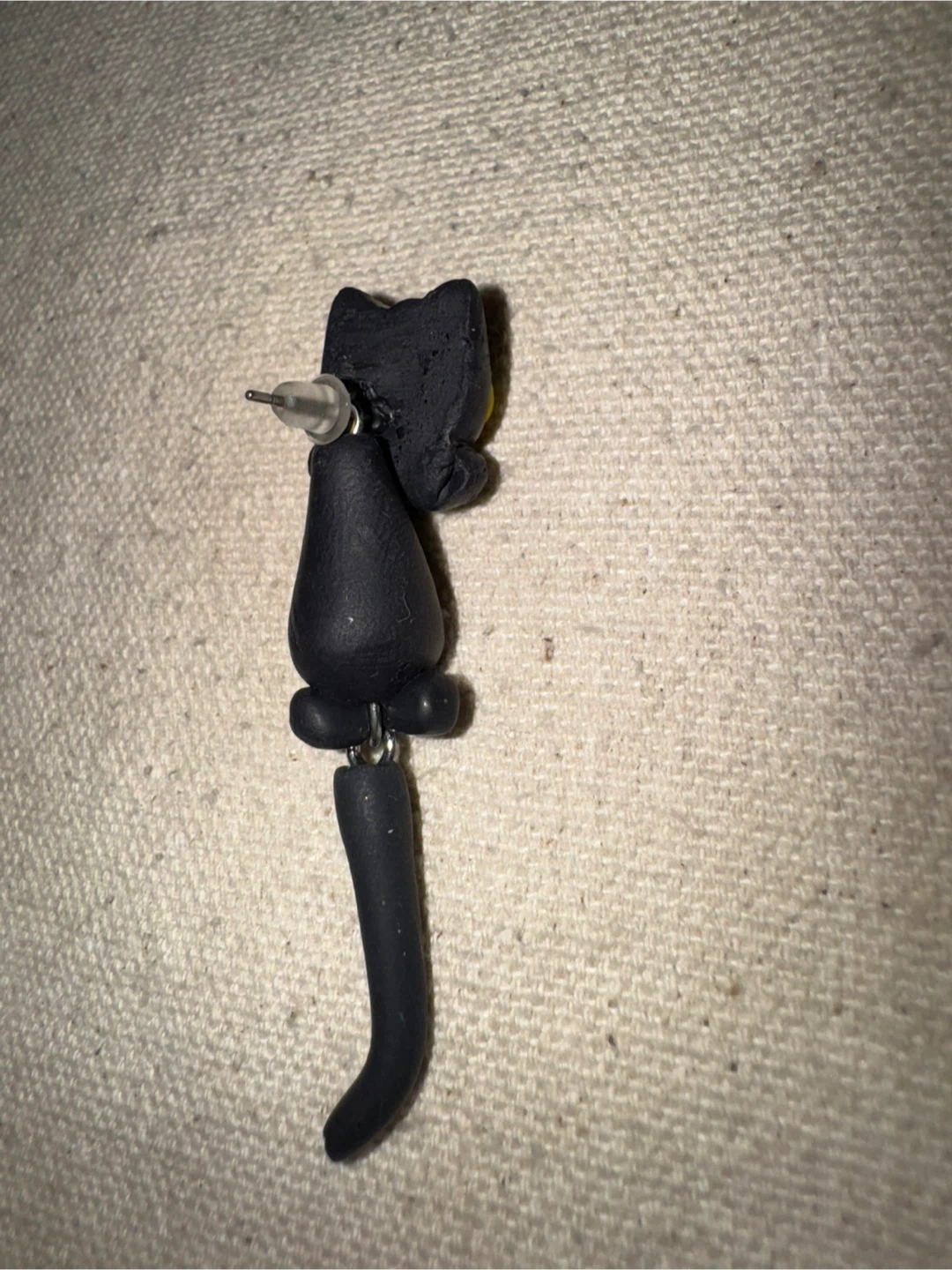 Handmade Black Cat Earrings - photo 3