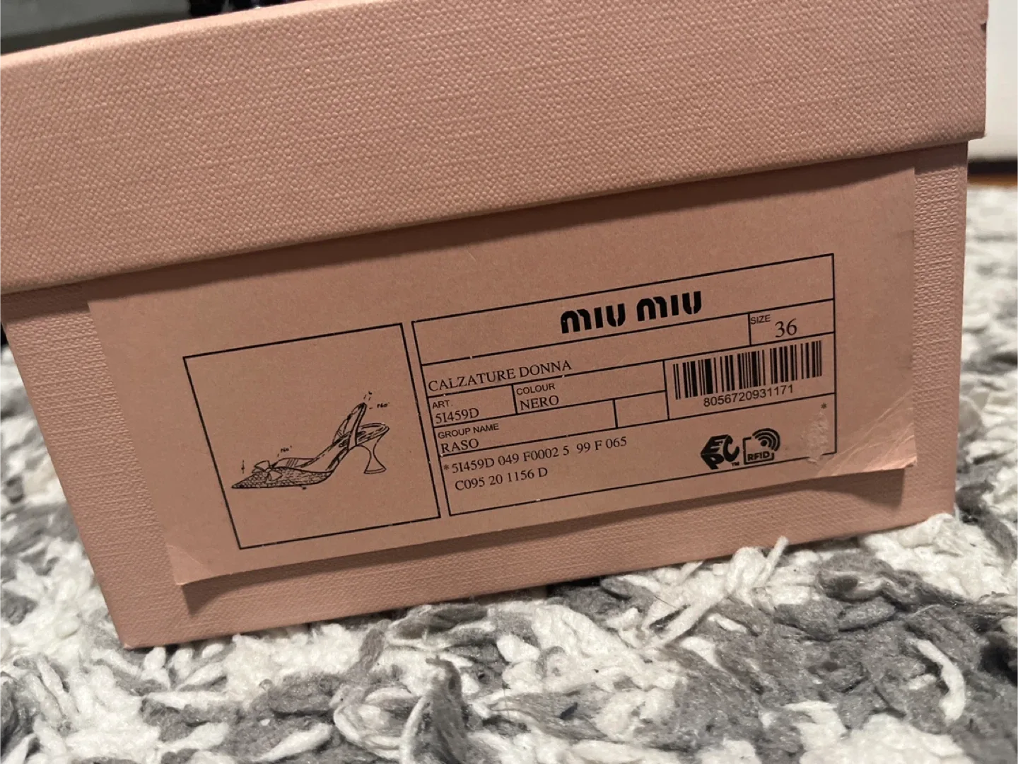 BRAND NEW Miu Miu Black Embellished Heels - Size 36 image indicator(4)