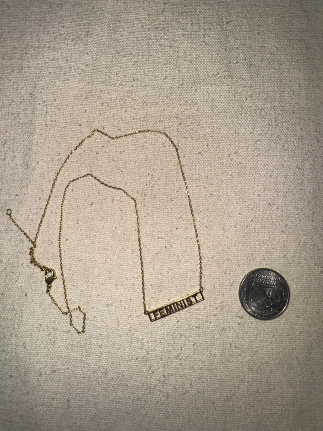 Feminist Gold-plated Necklace