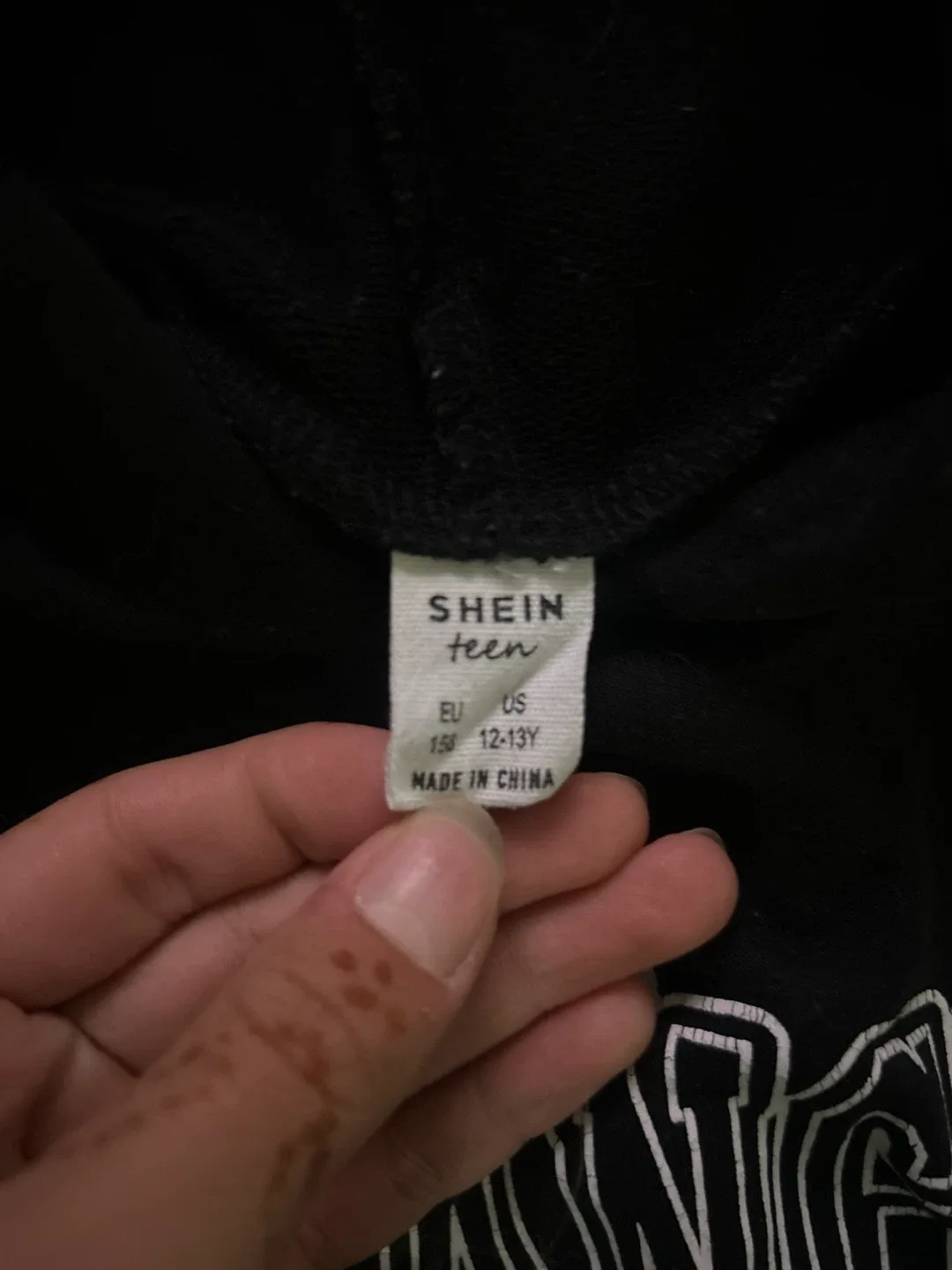 Shein Los Angeles Black Hoodie - Size 12-13Y image indicator(2)