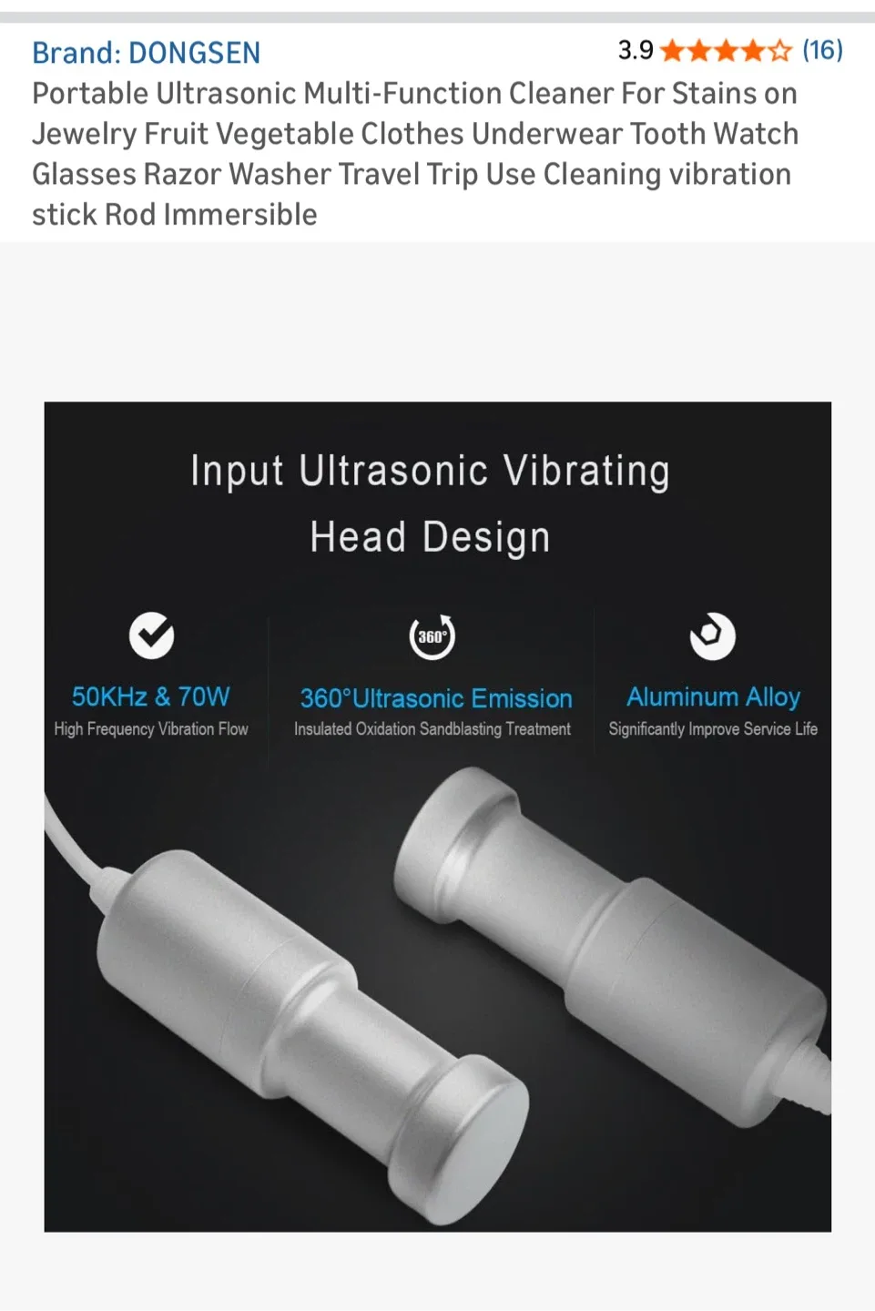 DONGSON Portable Ultrasonic Multi-Function Cleaner image indicator(2)