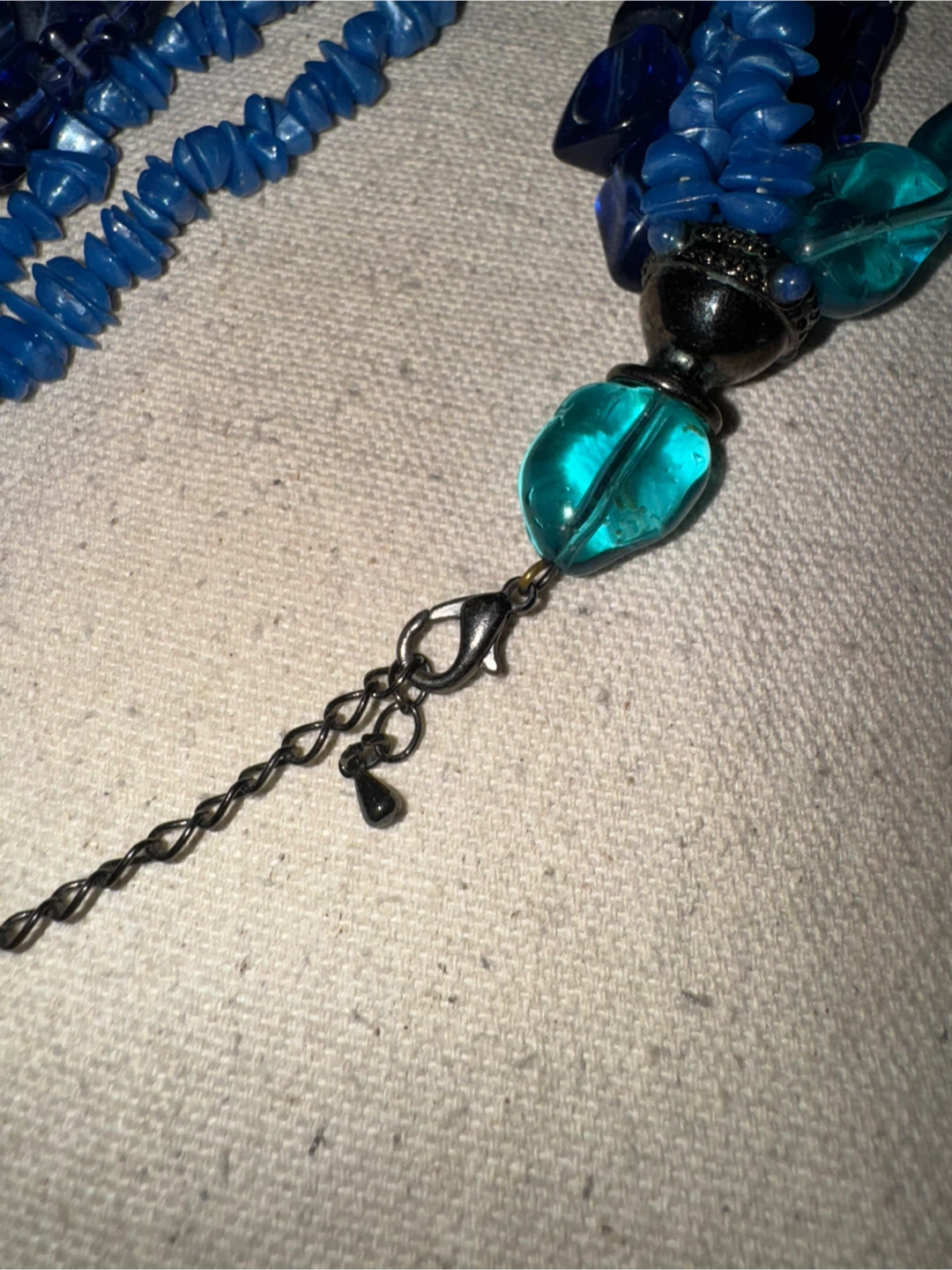 Vintage Blue Beaded Layered Necklace - photo 2