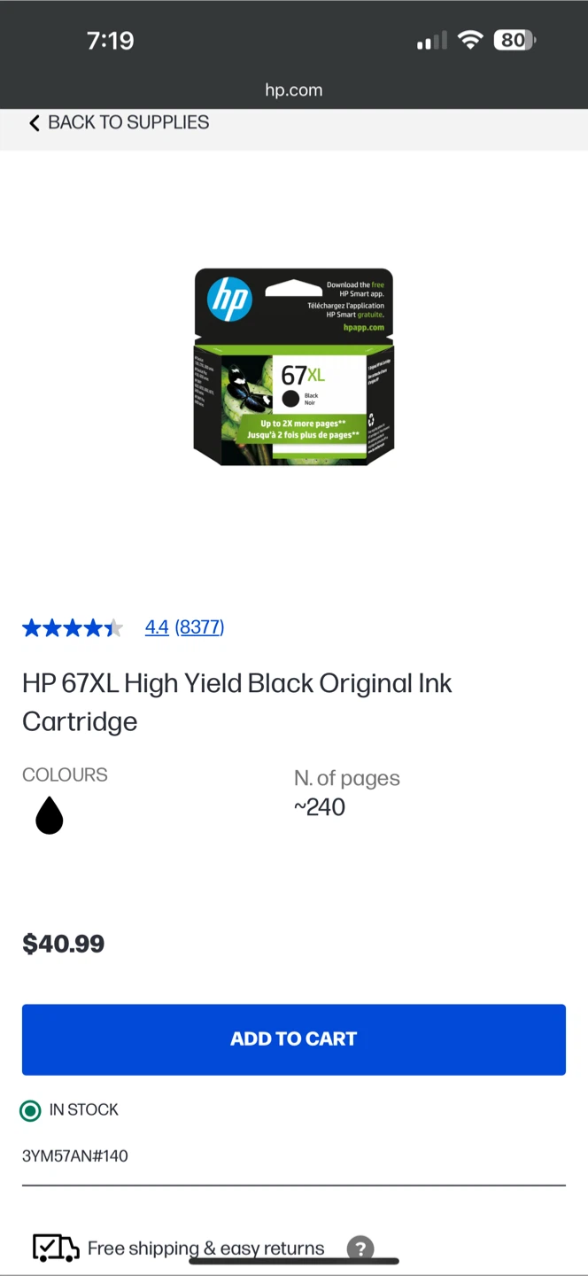 HP 67XL Black Ink Cartridge - photo 2
