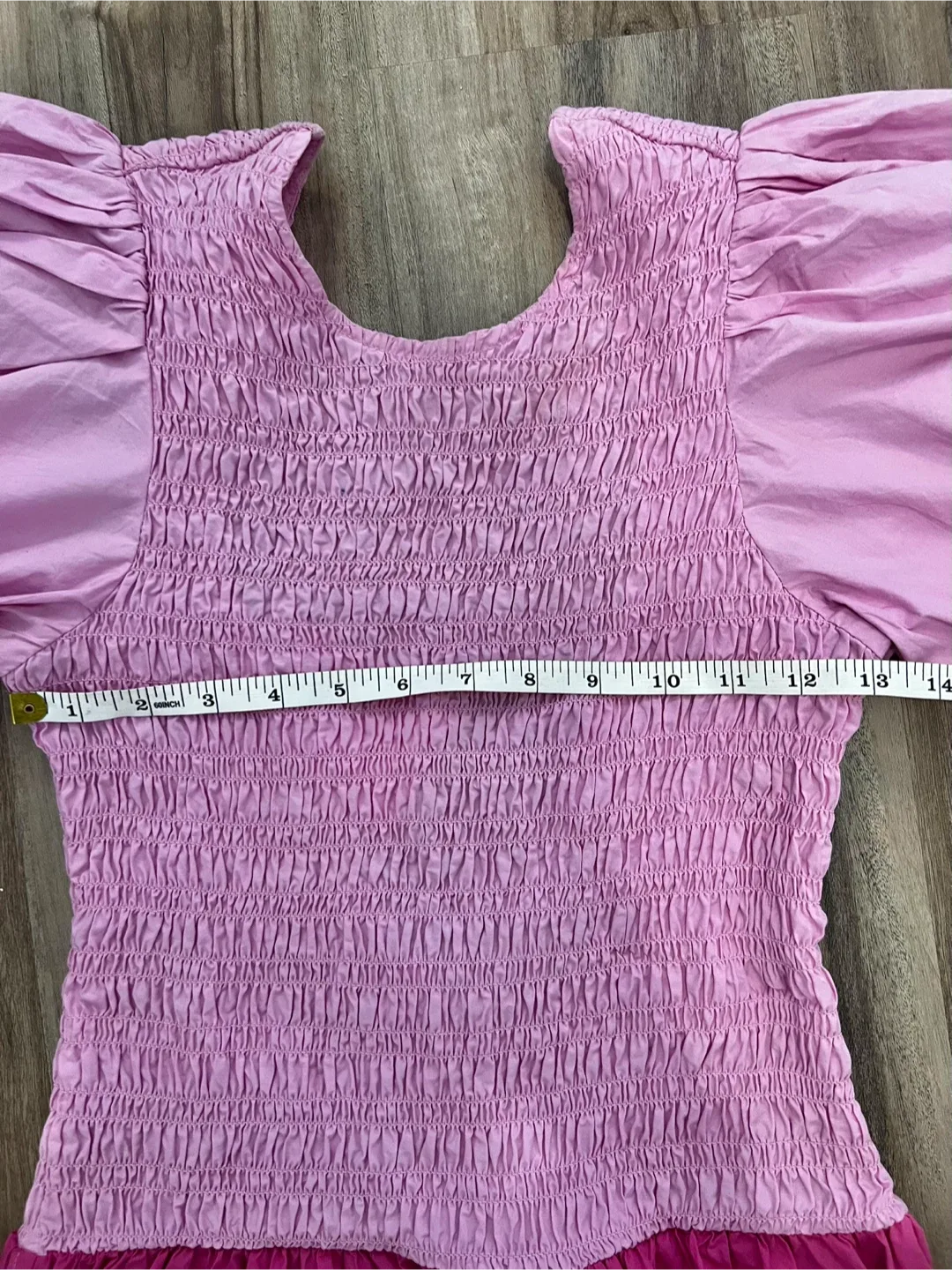 GANNI Pink Shirred Mini Dress image indicator(6)