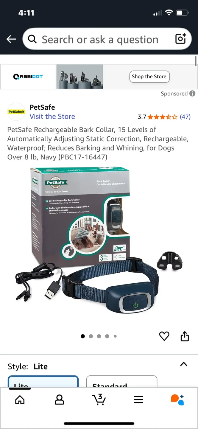 PetSafe Rechargeable Bark Collar - Like New! image indicator(2)