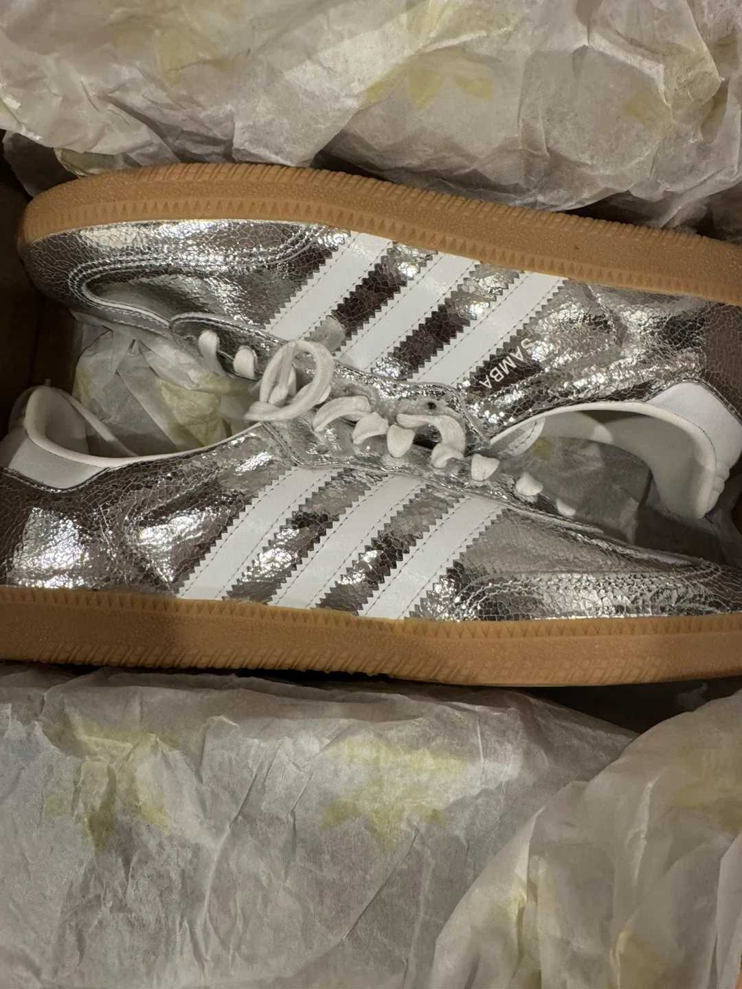 Metallic Adidas Samba Silver Shoes image indicator(4)
