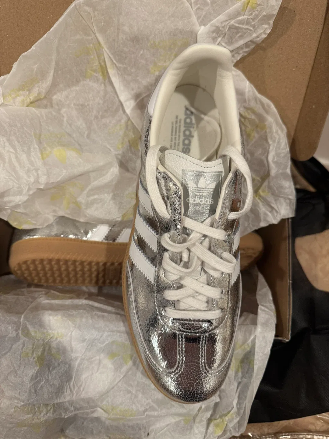 Metallic Adidas Samba Silver Shoes image indicator(2)