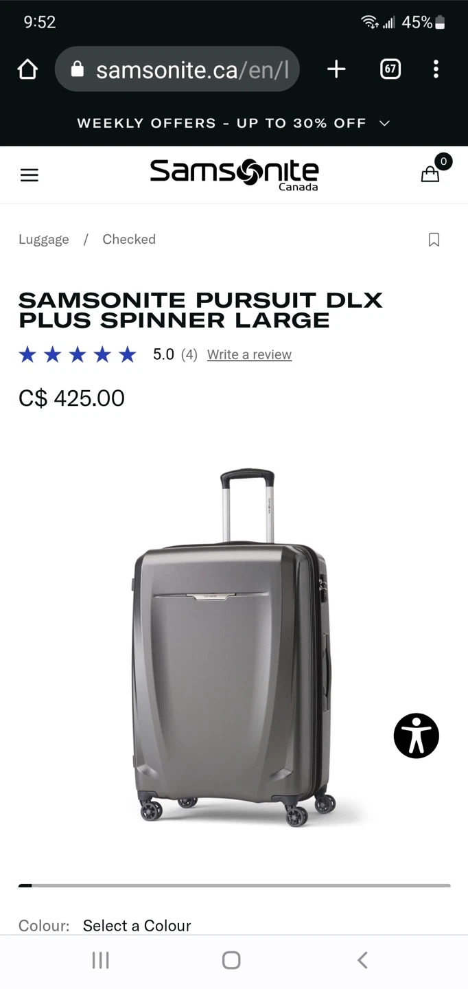 NEW! Samsonite Pursuit DLX Plus Spinner Large Suitcase - New - photo 3