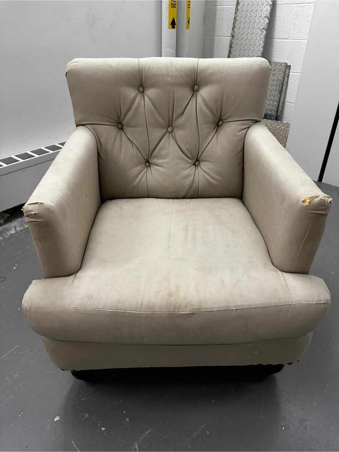 Beige Armchair, IT IS FREE IF BOUGHT WITH OTHER ITEMS