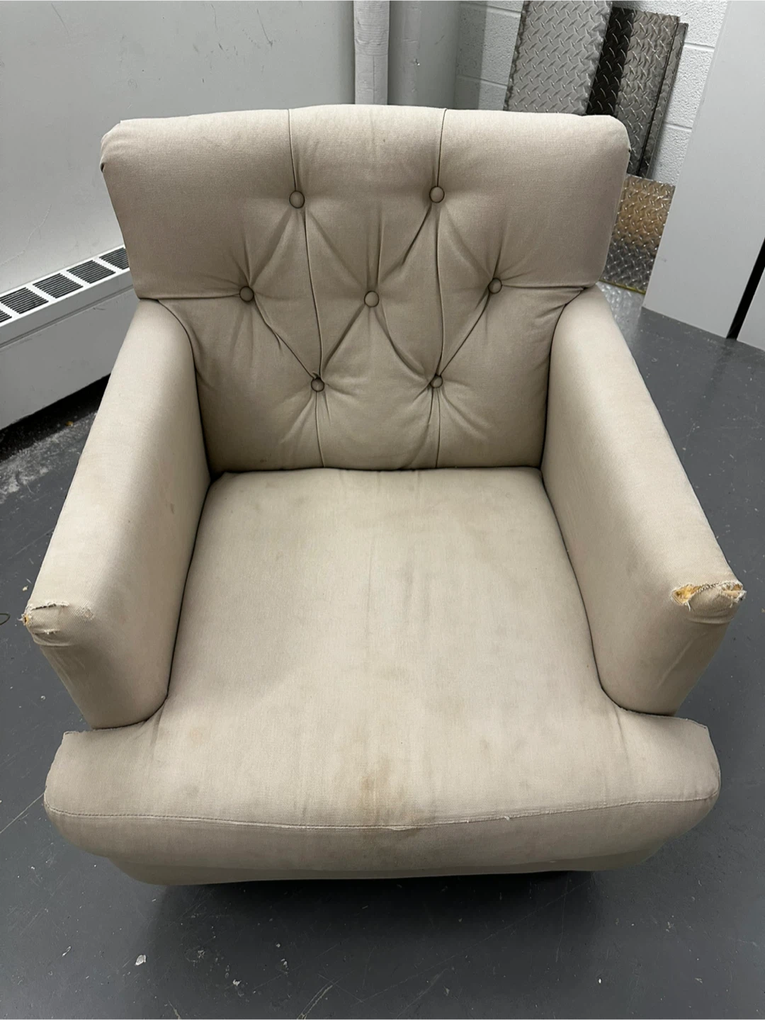 Beige Armchair, IT IS FREE IF BOUGHT WITH OTHER ITEMS - photo 2