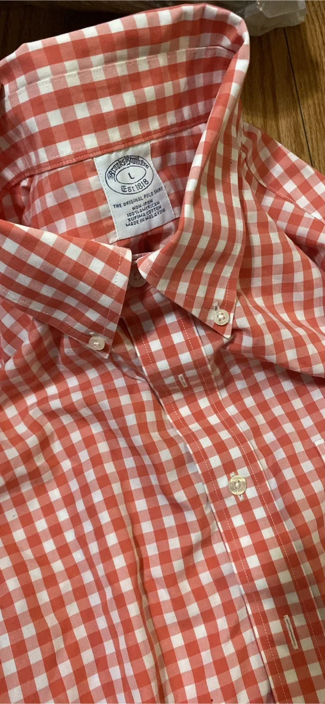 Great Condition Brooks Brothers Shirt and Plory Shirt - Size L image indicator(5)