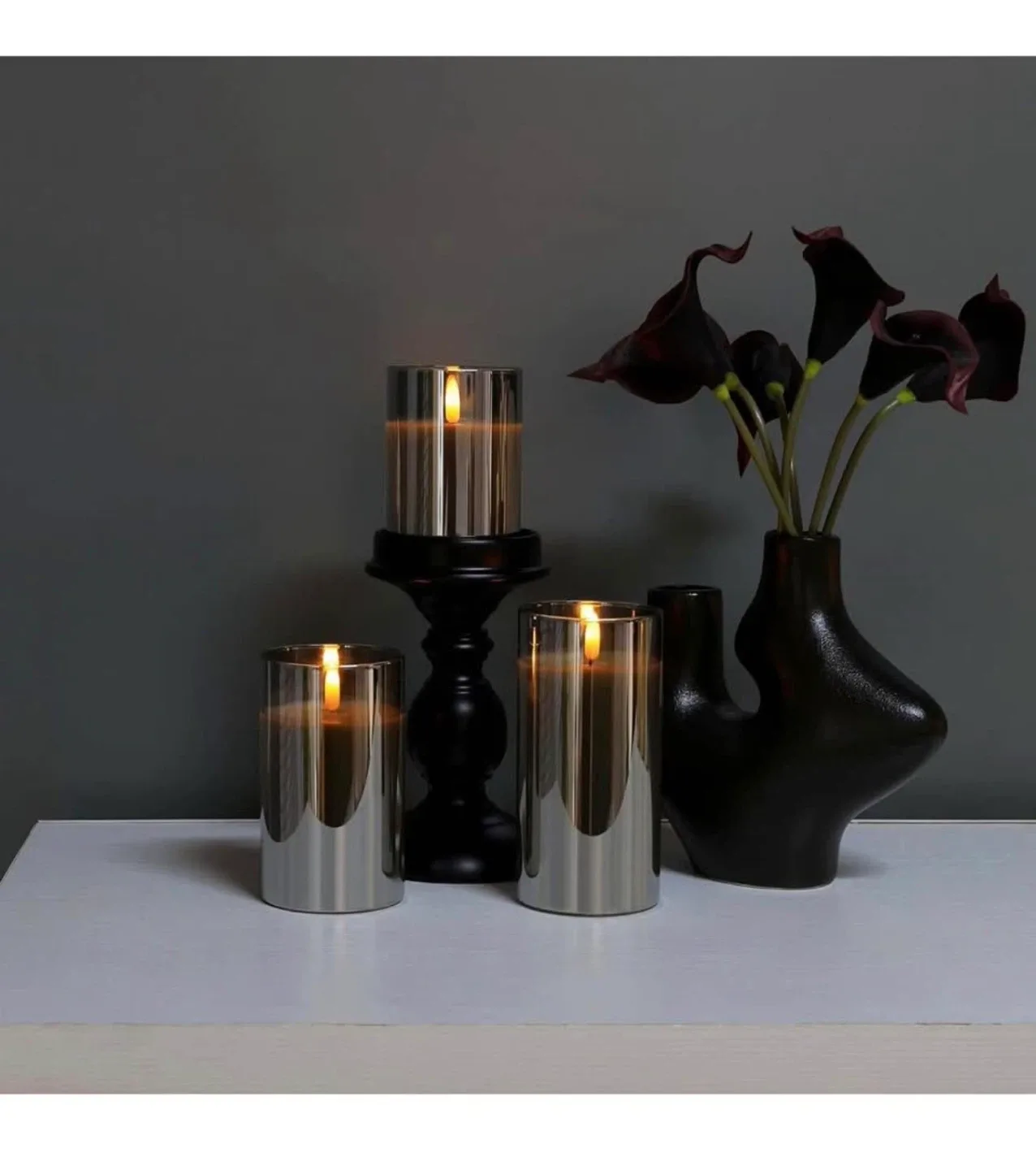 Set of 3 Flameless LED Candles with Remote image indicator(8)