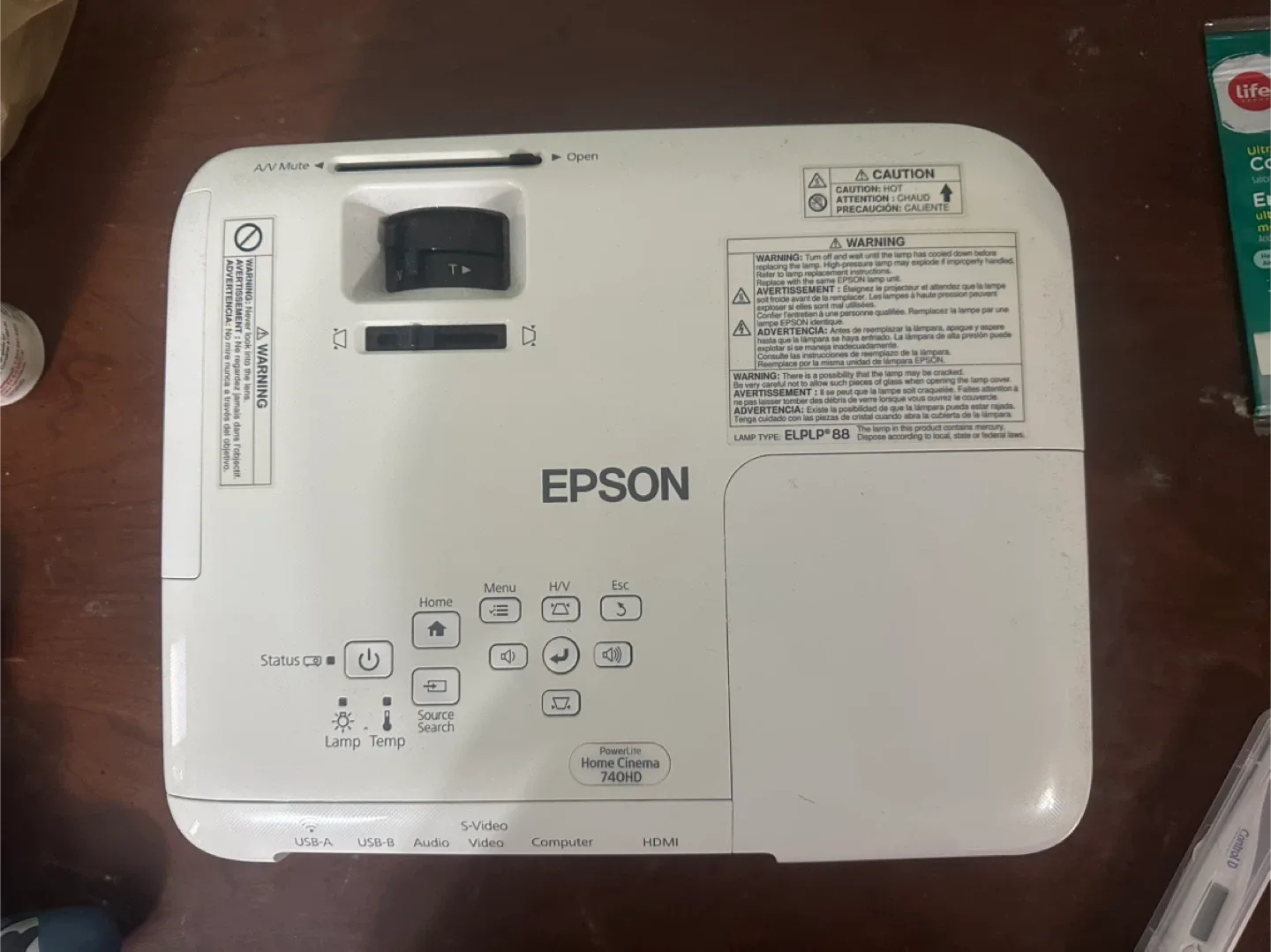Epson PowerLite Home Cinema 740HD Projector image indicator(4)