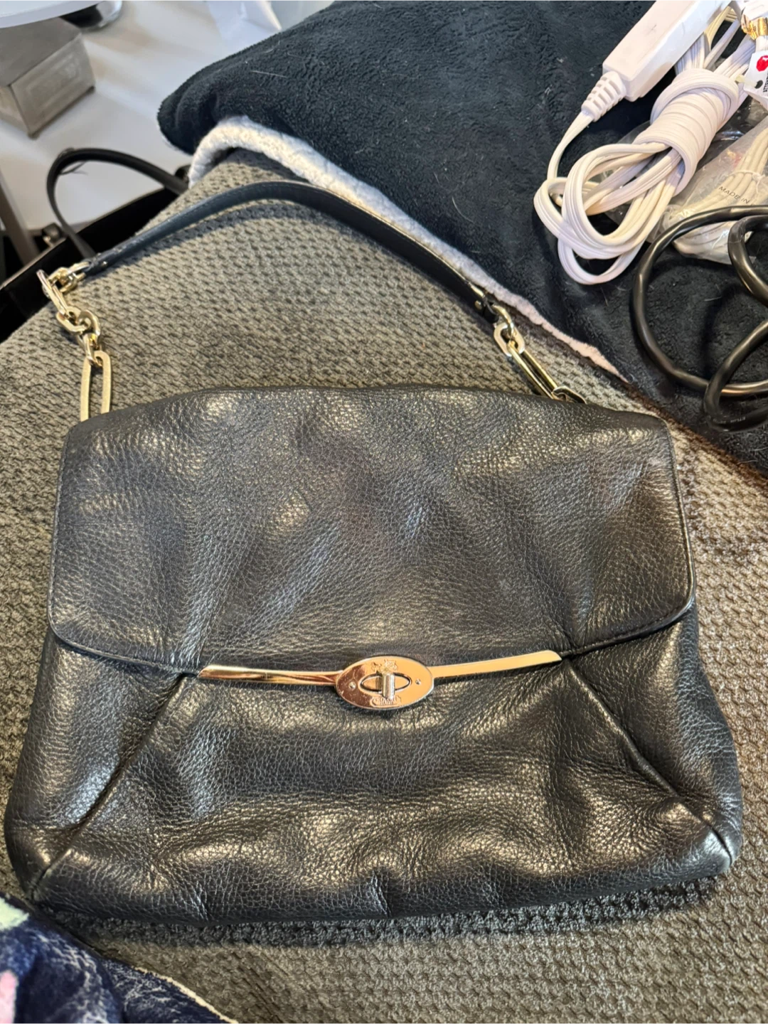 Coach Black Leather Crossbody Bag