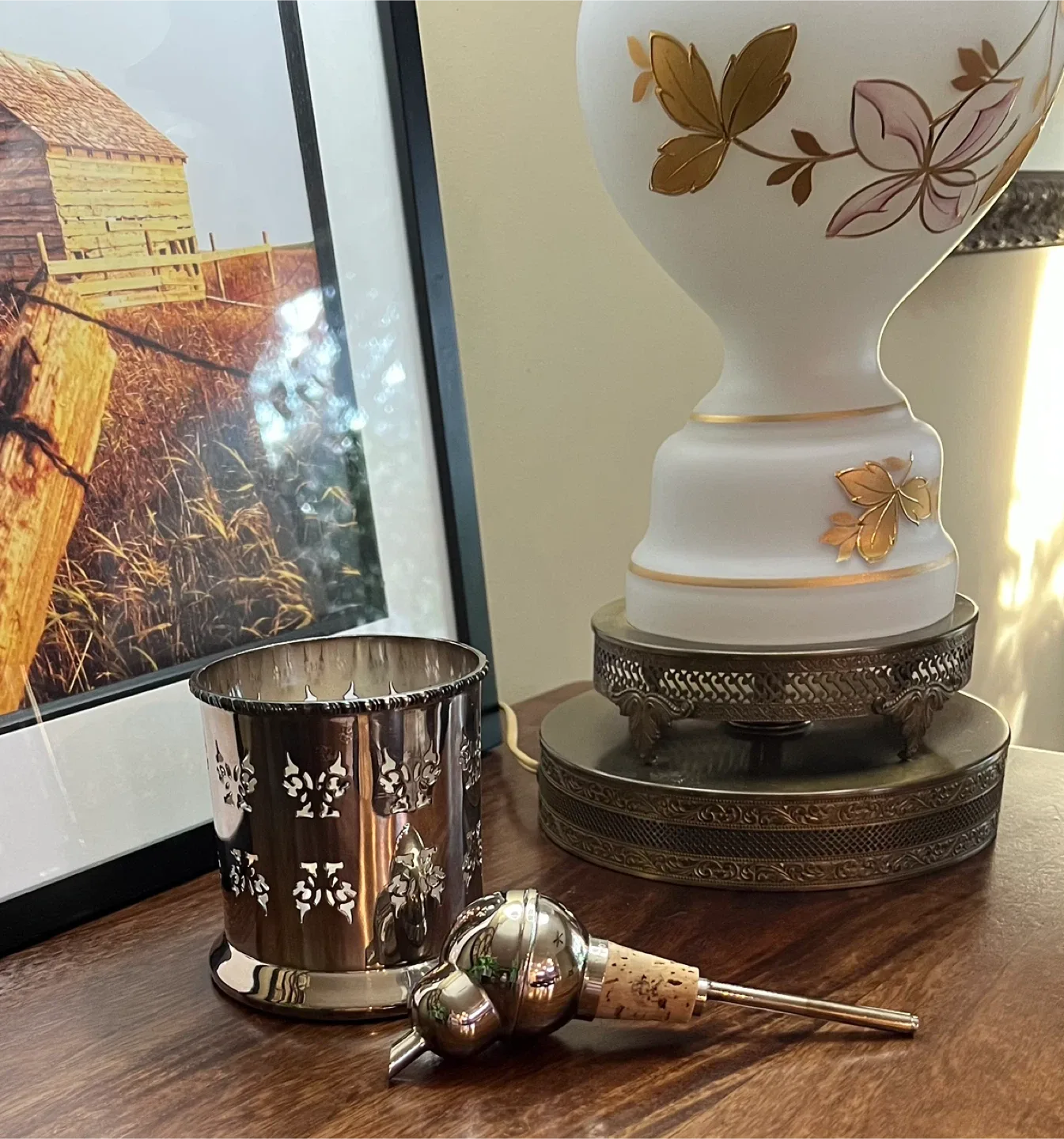 Vintage Silverplated Birks Wine Pourer and Wine Holder thumbnail