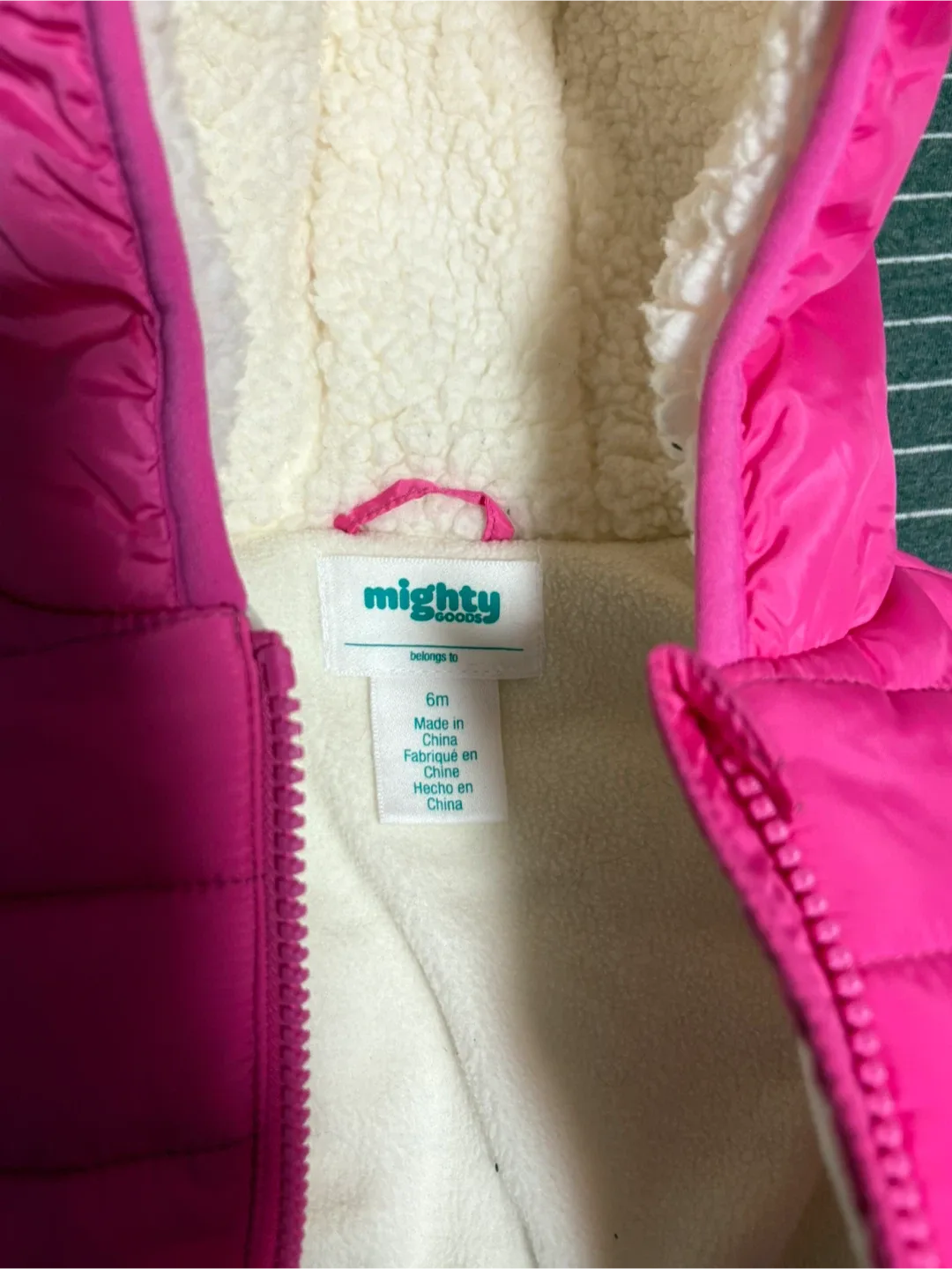 Like New - Pink Puffer Jacket - Size 6M image indicator(2)
