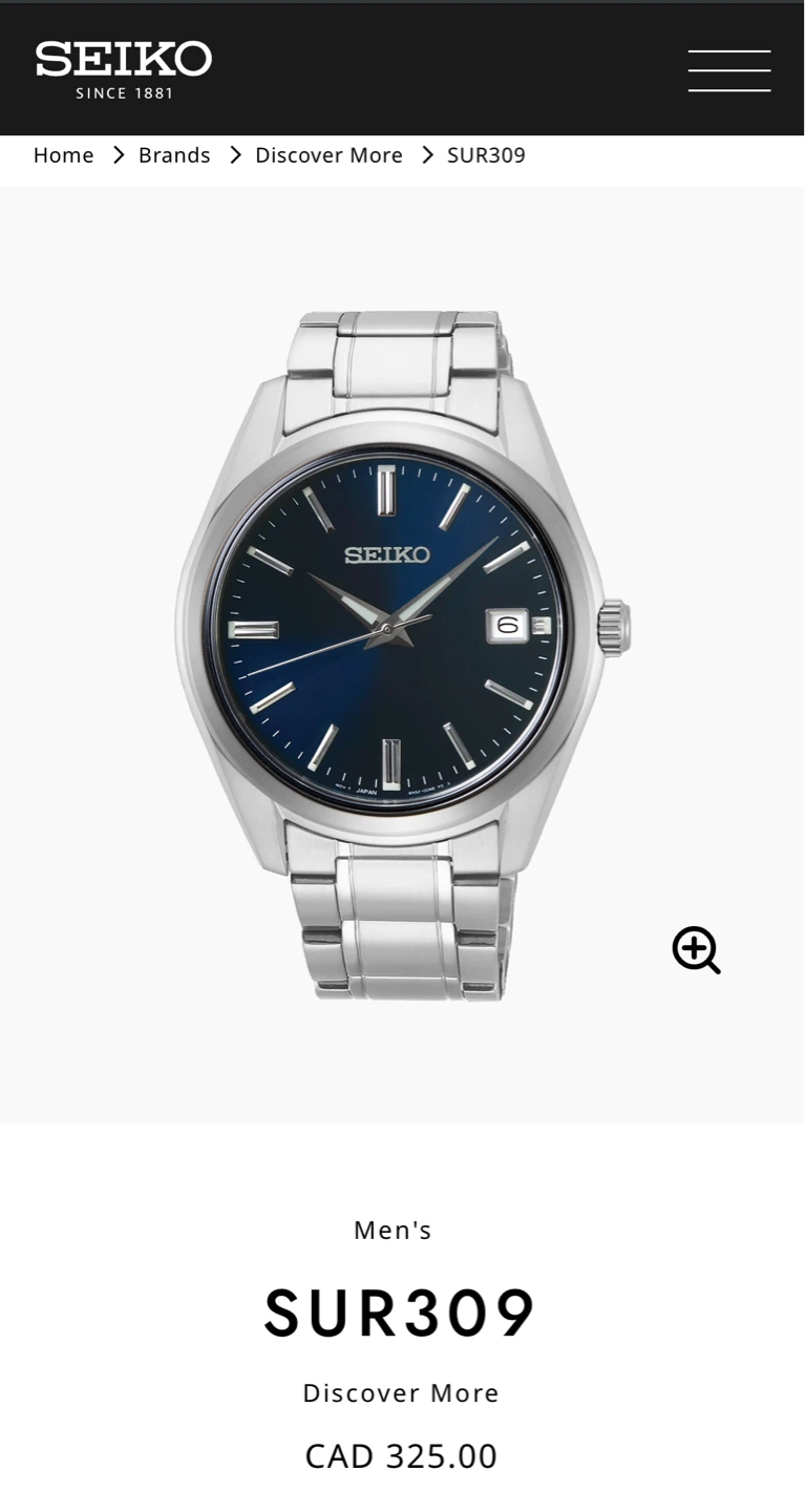 Seiko SUR309 Men's Quartz Watch