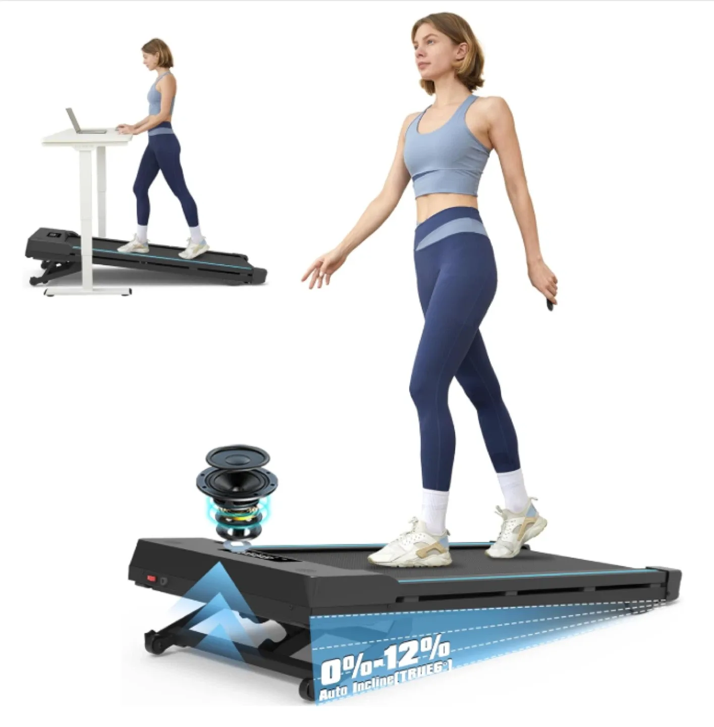 Pacerocker Under Desk Treadmill - Like New! image indicator(3)