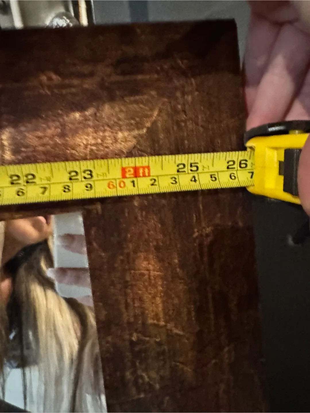 Large Wooden Framed Mirror (26x37 inches) image indicator(2)