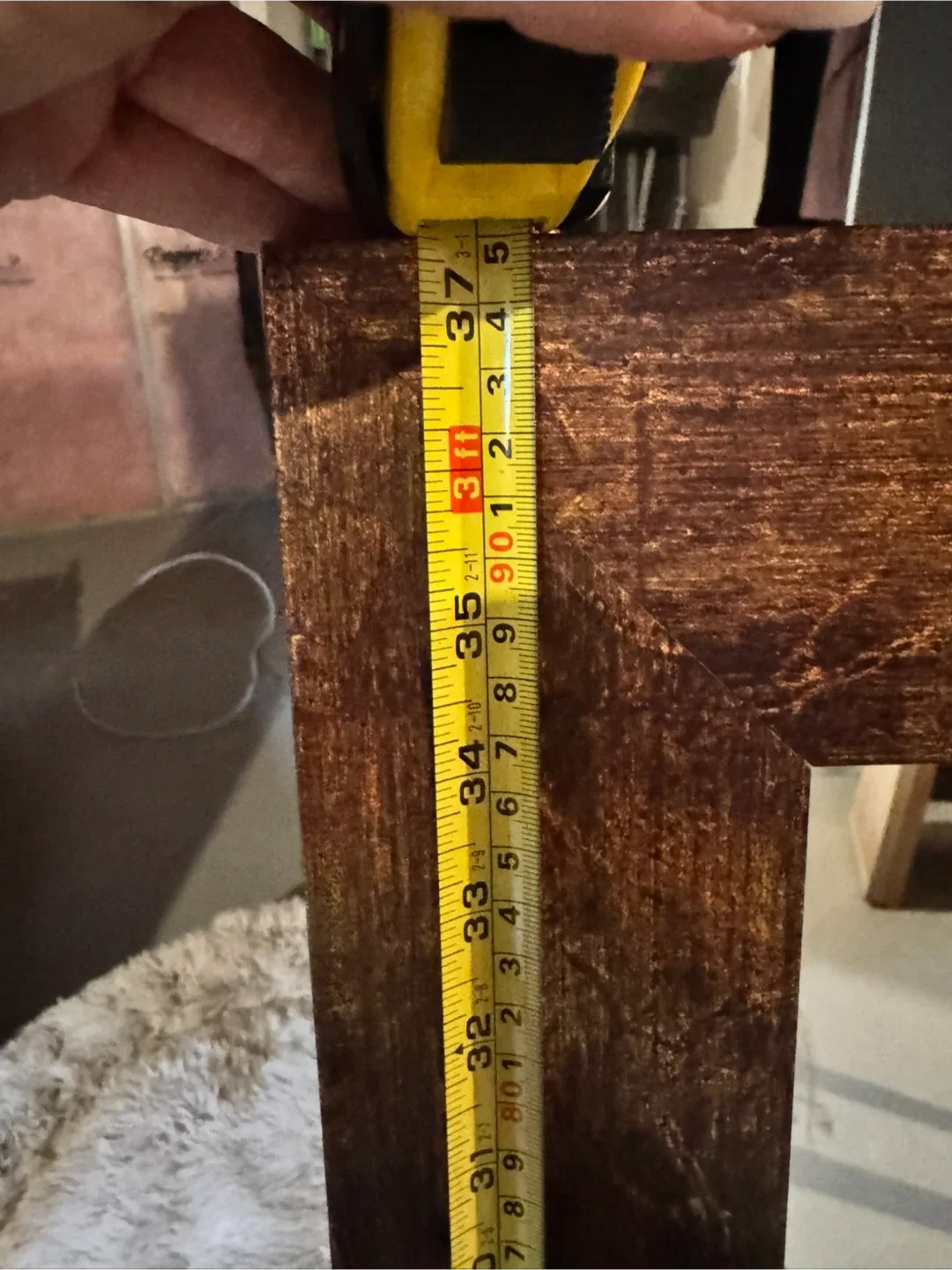 Large Wooden Framed Mirror (26x37 inches) image indicator(3)