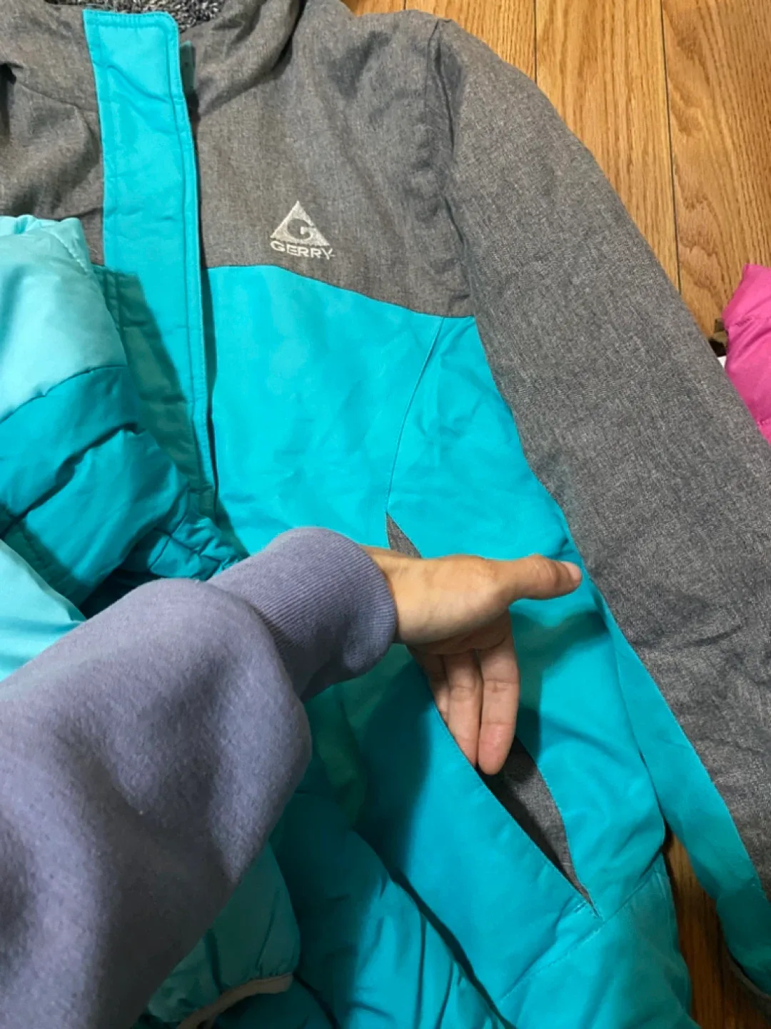 Gerry 2in1 Teal & Grey Kids' Winter Jacket Size 12 image indicator(4)
