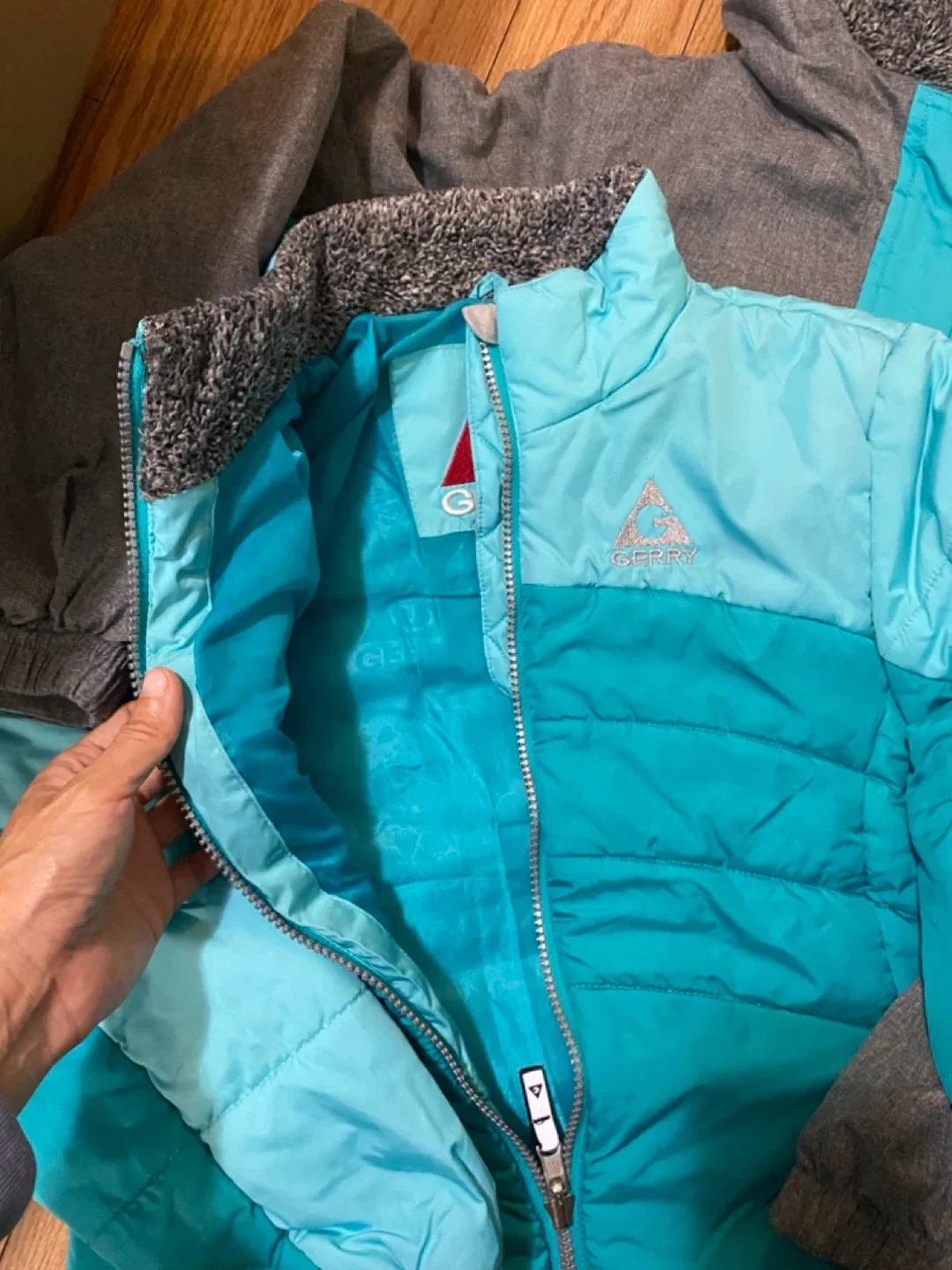 Gerry 2in1 Teal & Grey Kids' Winter Jacket Size 12 image indicator(2)