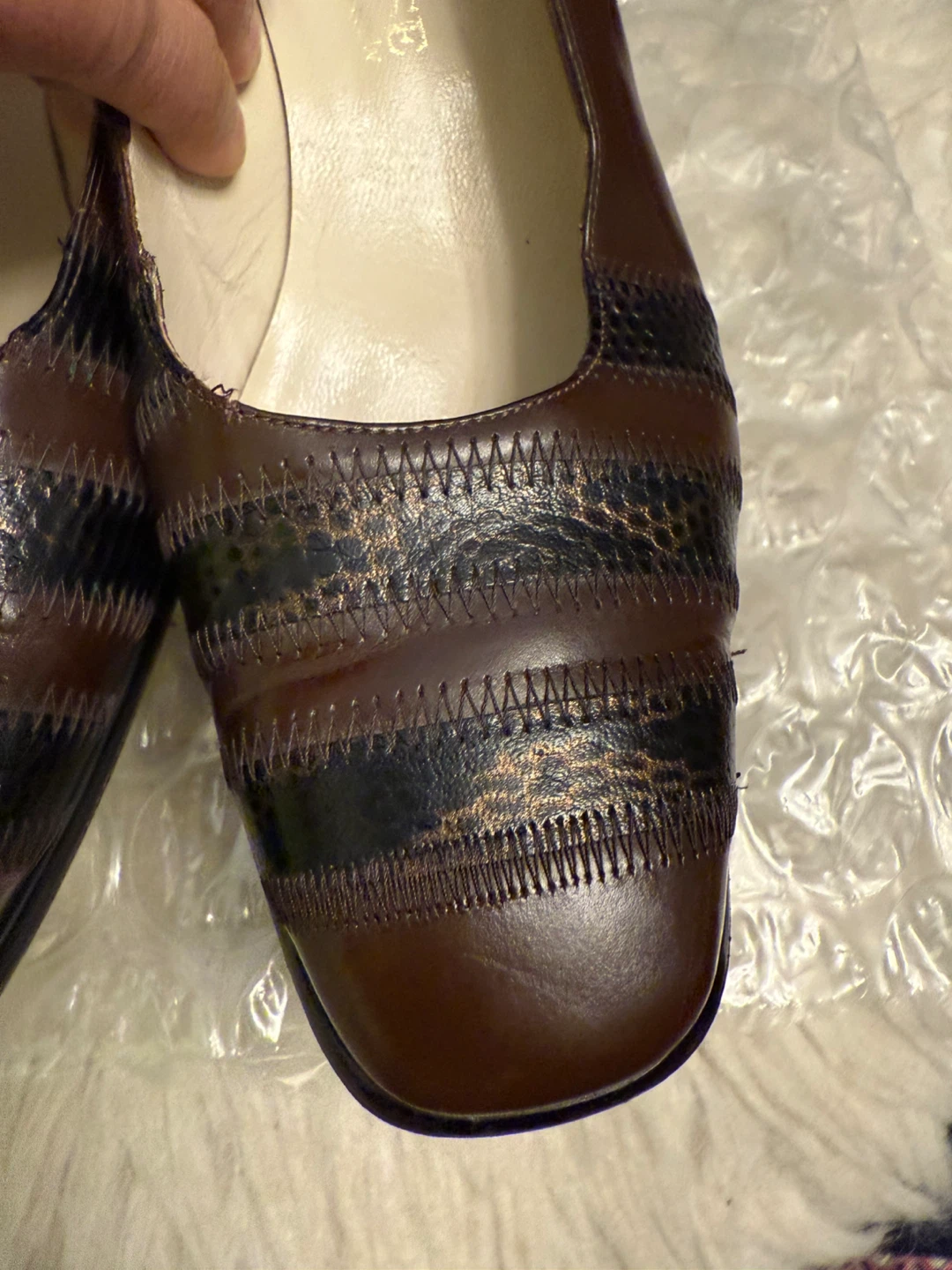 Varese Made in Italy Brown Leather Heels size 6.5 - photo 4