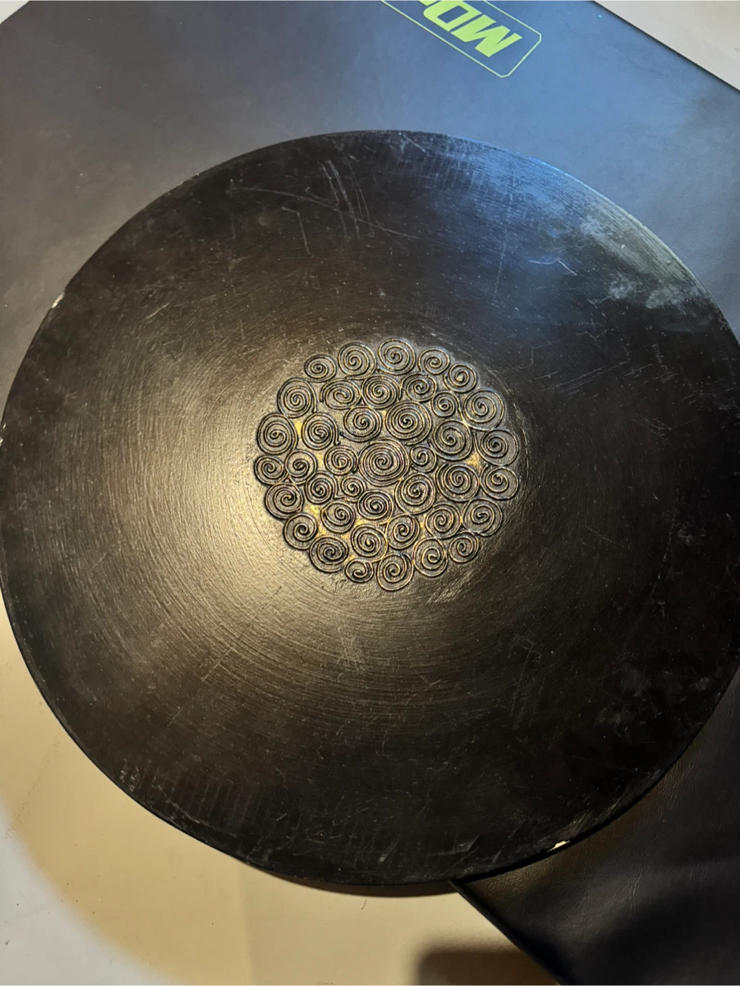 Round Decorative Wall Art - Black & Gold Accent