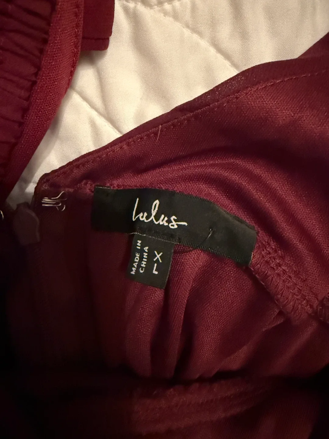 Lulus Burgundy Tiered Maxi Dress - Size XL image indicator(4)