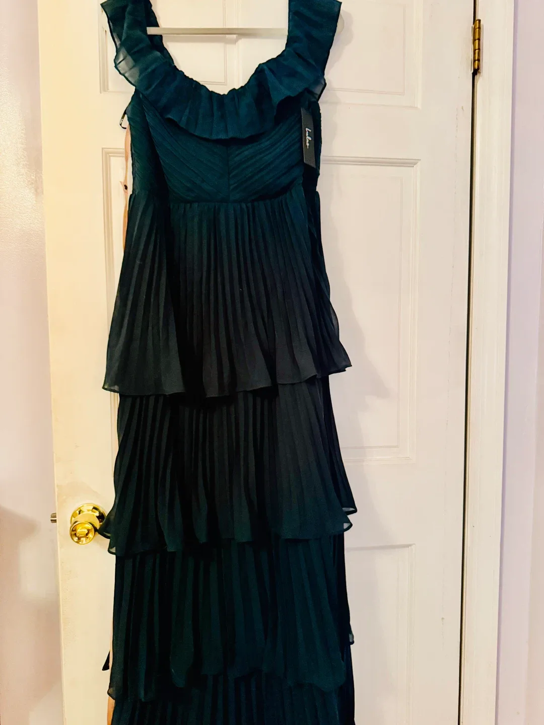 Lulus Forest Green Tiered Maxi Dress - Size XL image indicator(3)