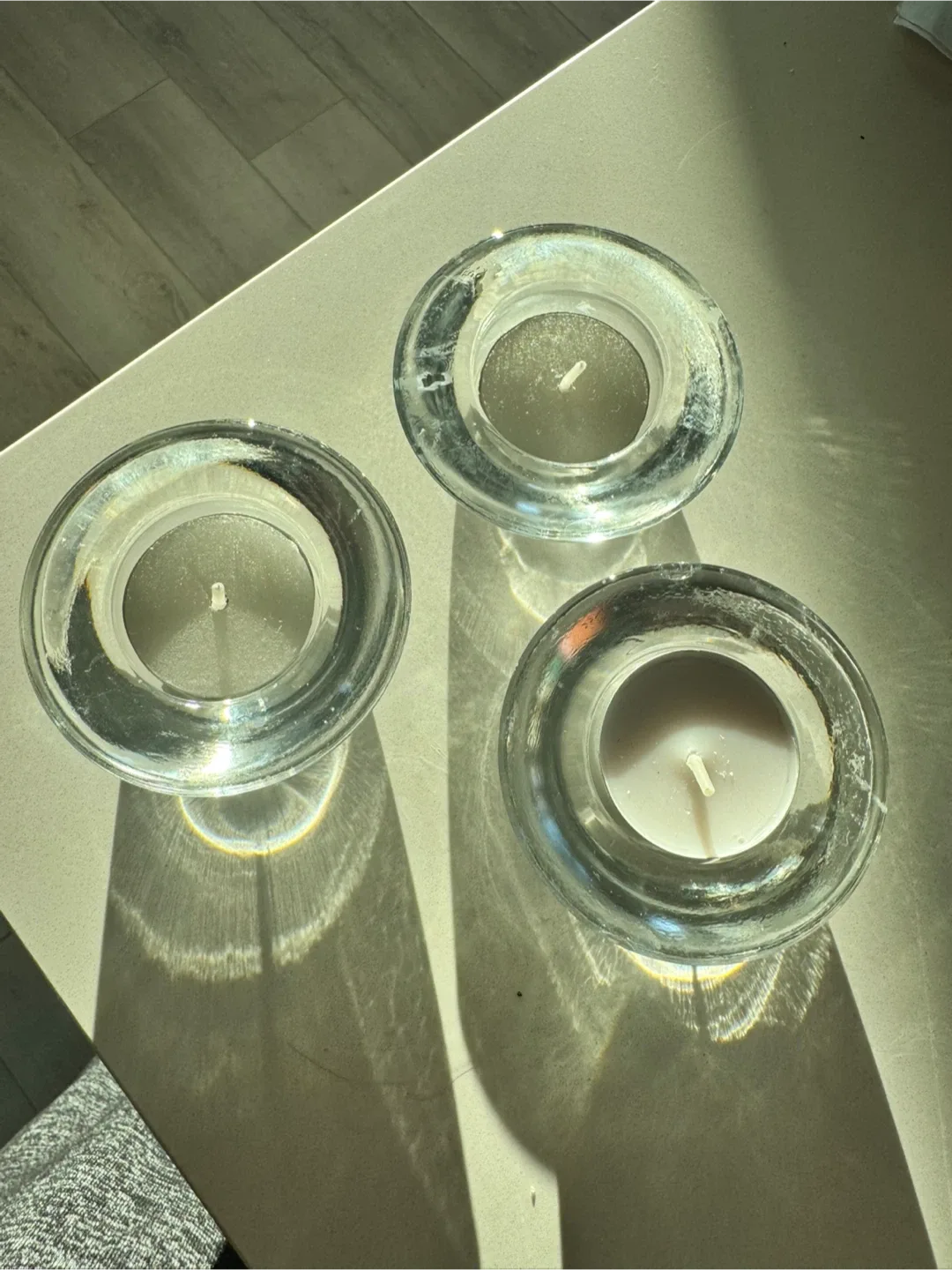 Clear Glass Candle Holders (Set of 3) image indicator(2)