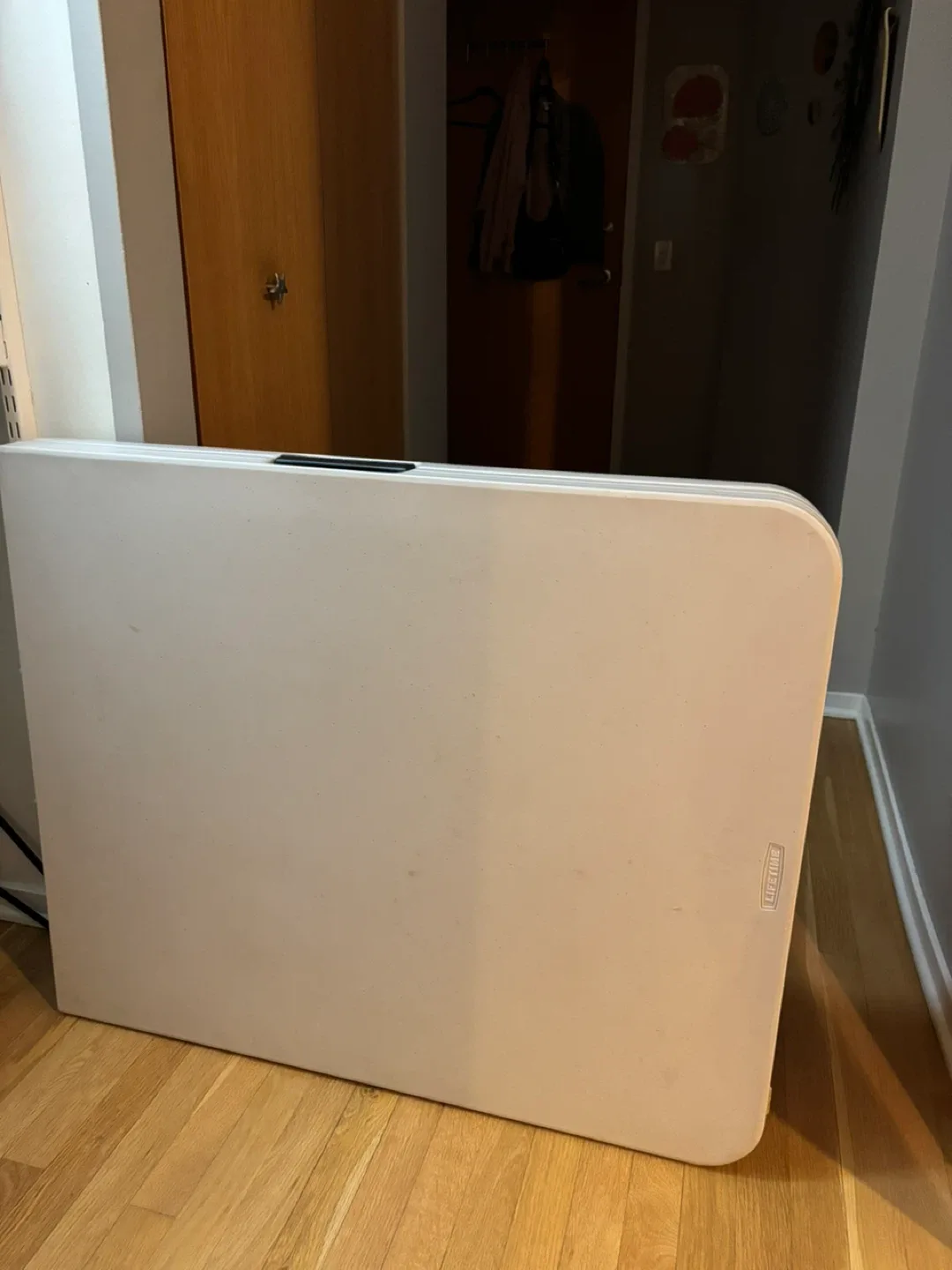 6 ft Lifetime White Fold-in-Half Table thumbnail