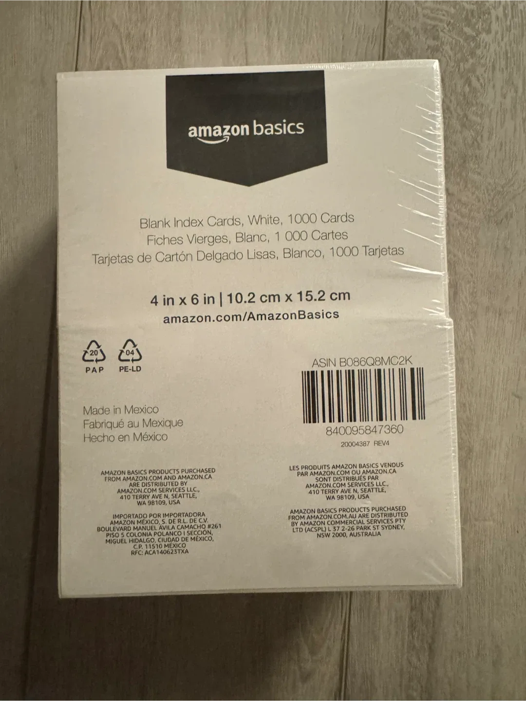 Amazon Basics Blank Index Cards, 1000 Count - New thumbnail