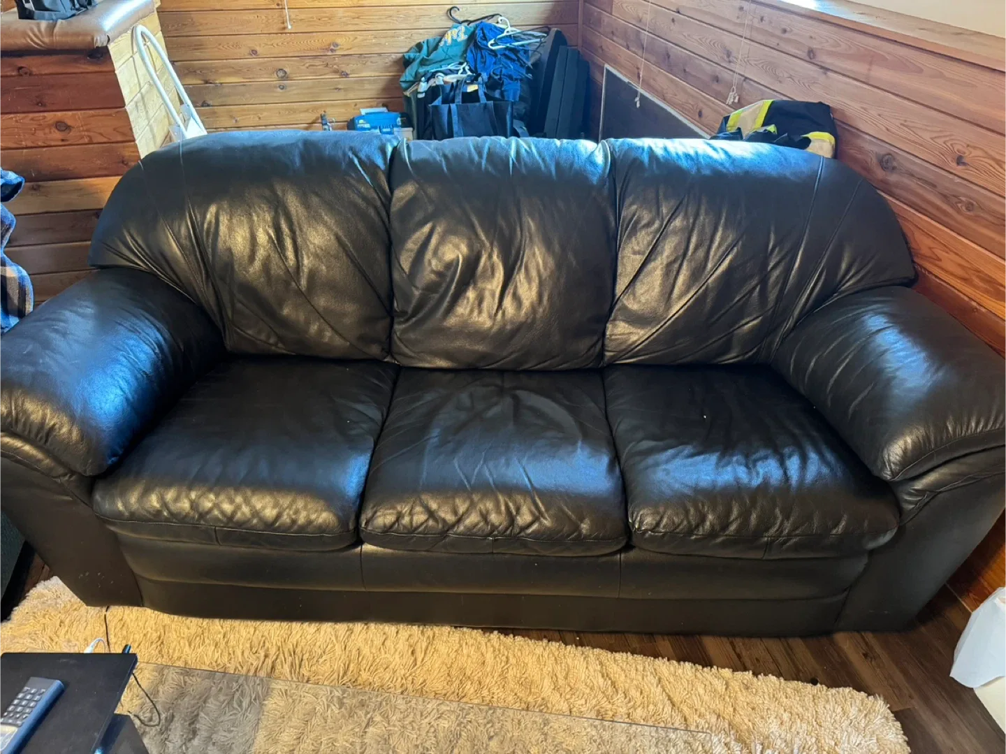 Black Leather Sofa thumbnail