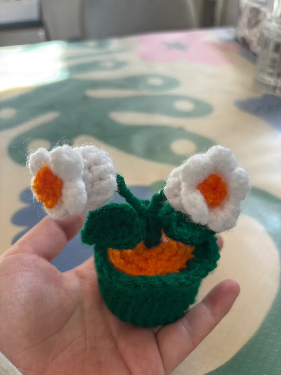 Crochet Flower Pot - Handmade Decoration image indicator(3)