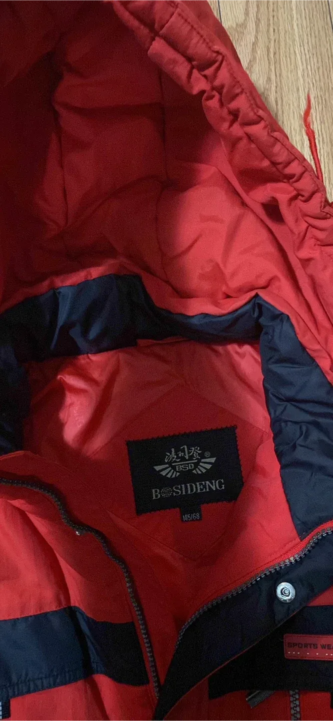 Red Bosideng Winter Down Jacket Very Warm Size 10-12 image indicator(4)