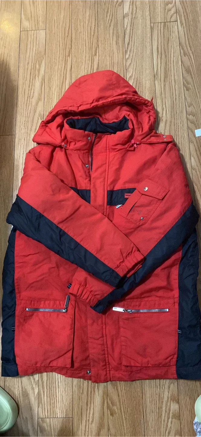 Red Bosideng Winter Down Jacket Very Warm Size 10-12 thumbnail