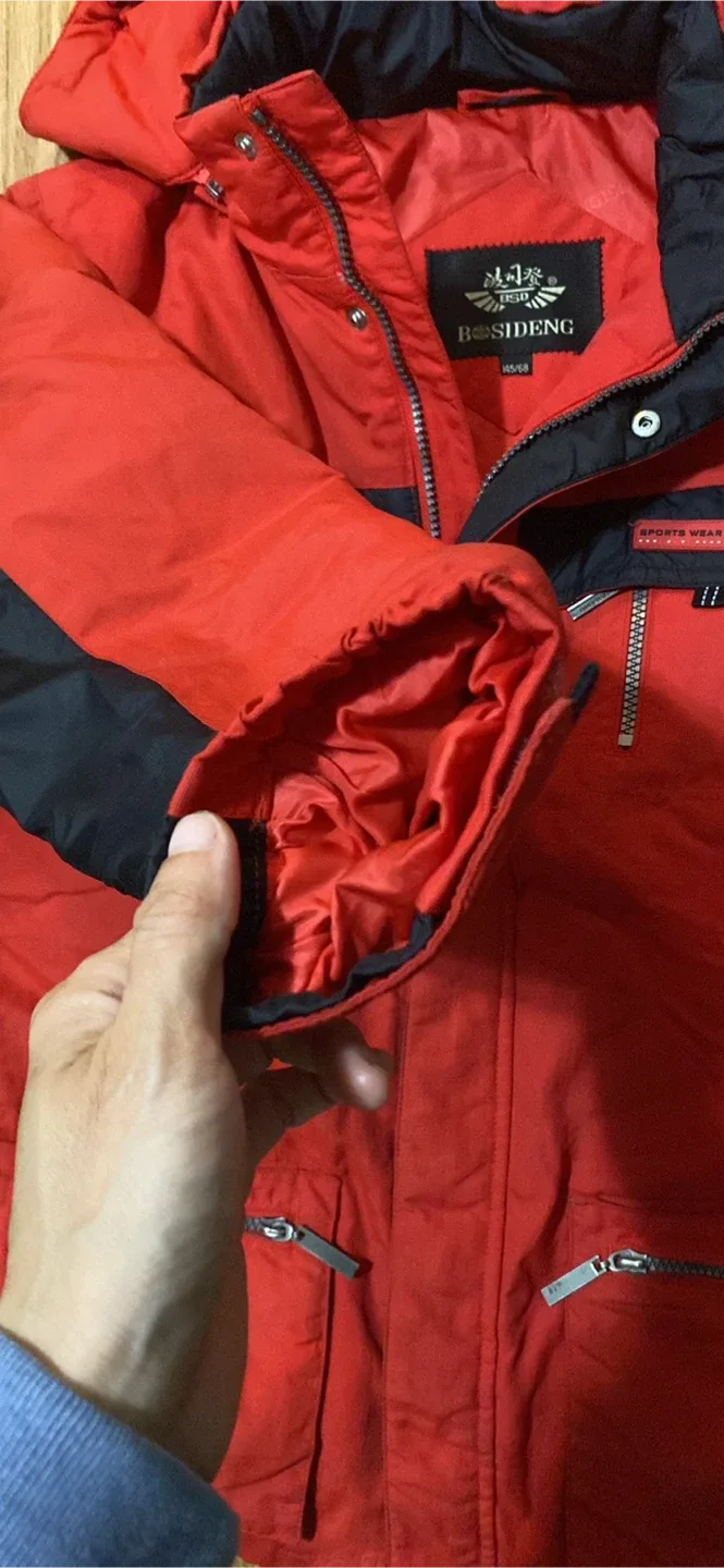 Red Bosideng Winter Down Jacket Very Warm Size 10-12 image indicator(5)