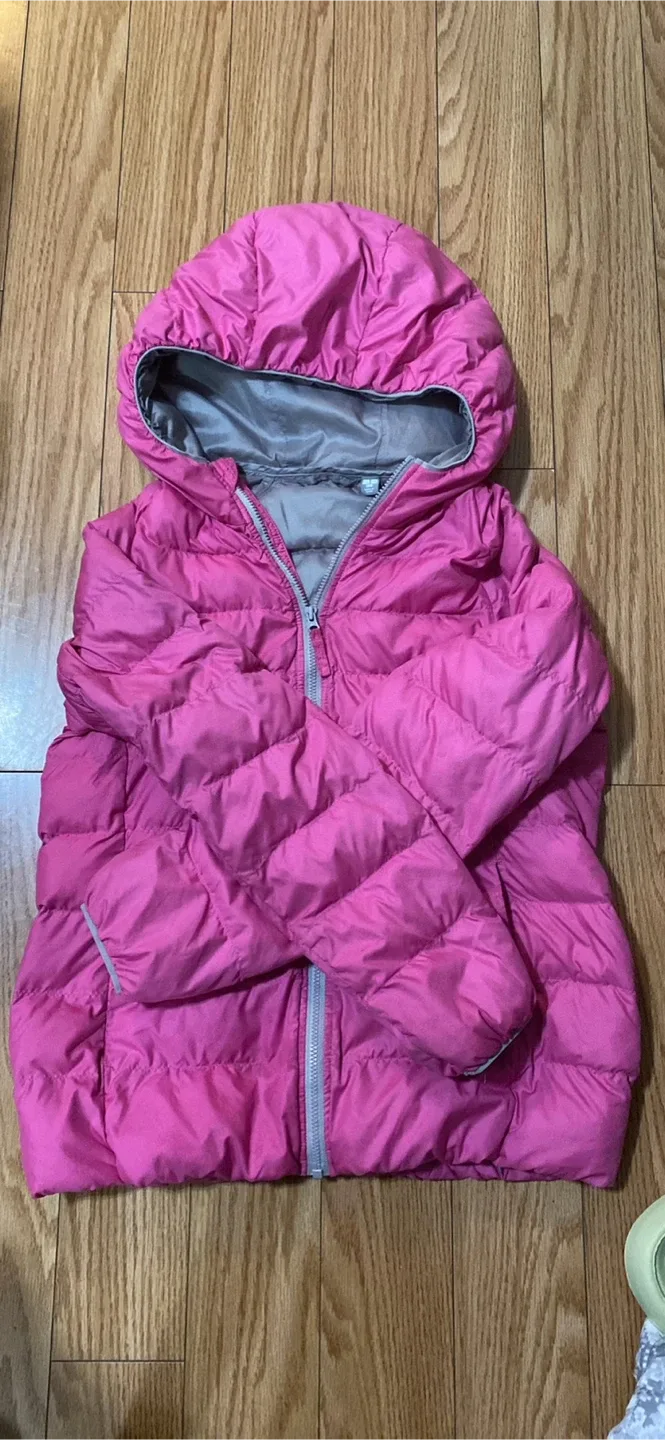 Uniqlo Pink Puffer Jacket - Size 150 thumbnail