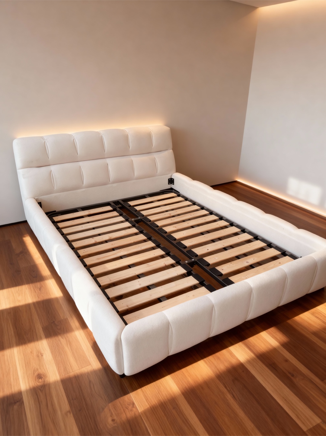 Upholstered Platform Bed Frame - Queen Size